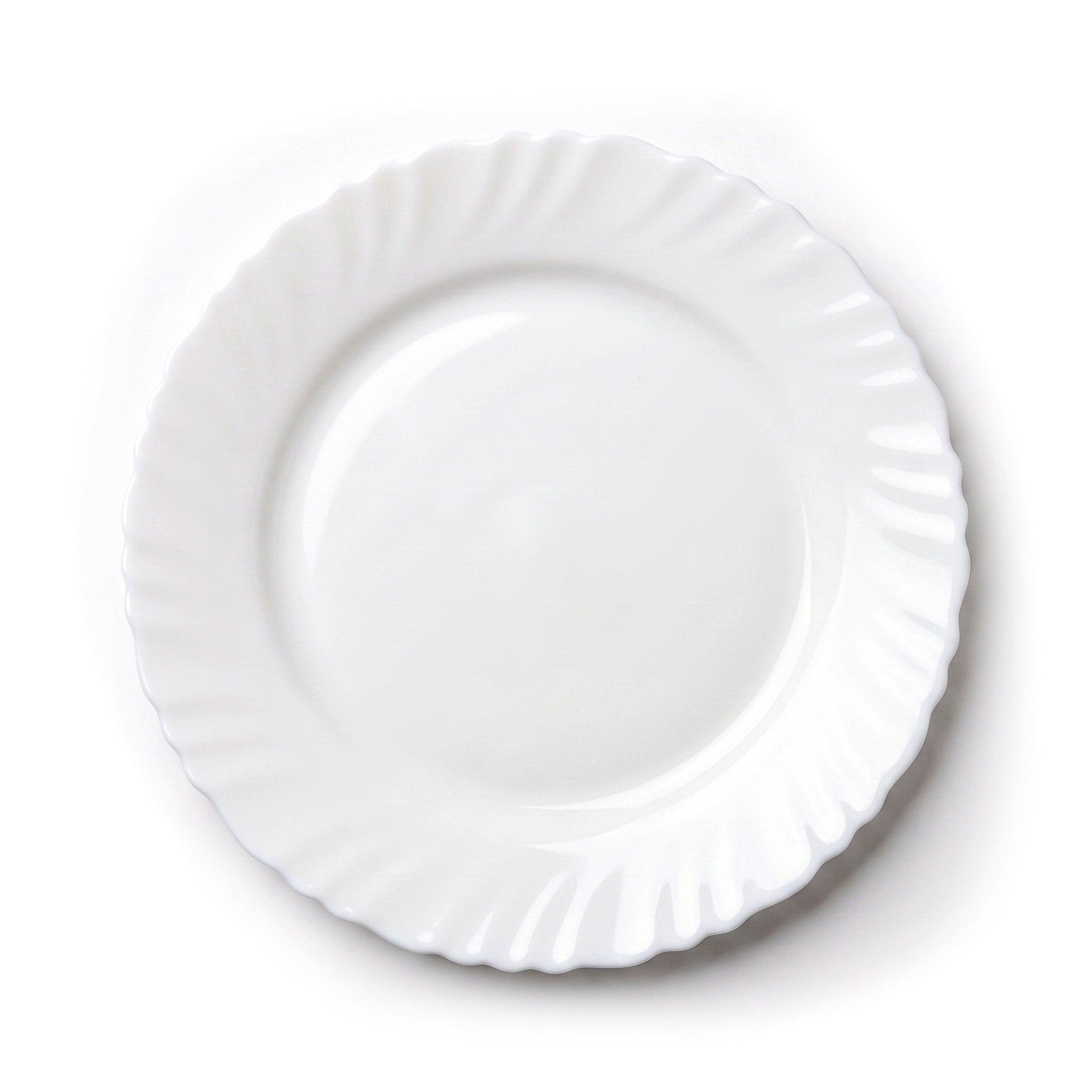 Arcopal 7-Inches Opal White Marble Flat Plate