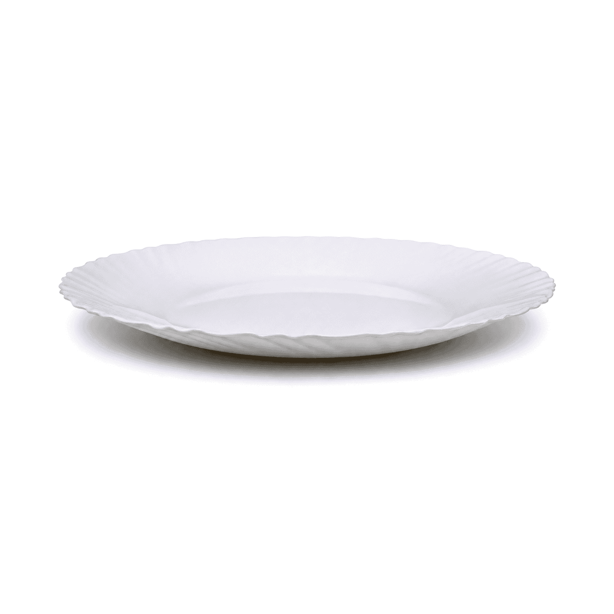 Arcopal 7-Inches , 10-Inches Opal White Marble Flat Plate Kaka Bawa Sons