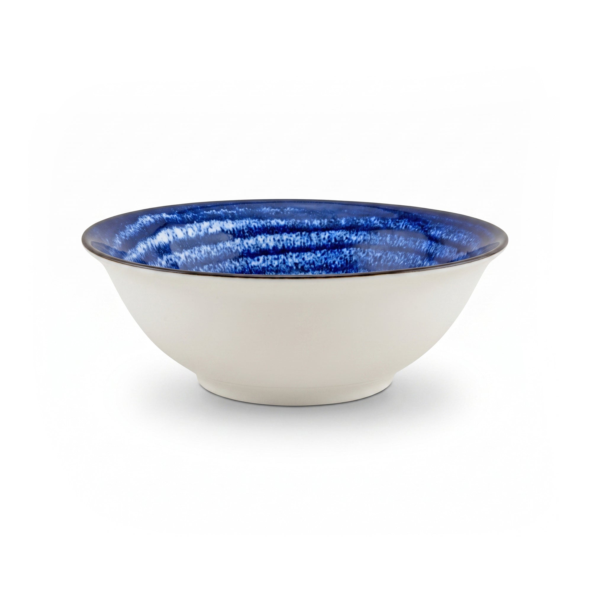 Gupan Shallow Blue Marble Sweet Bowls