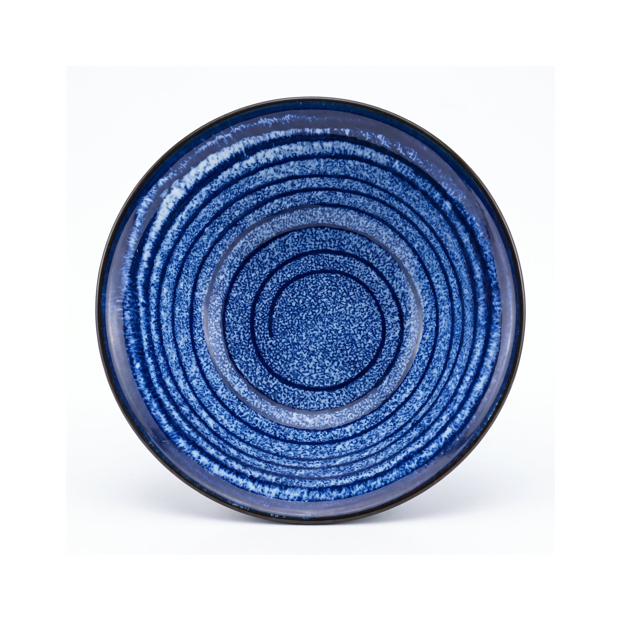 Gupan Shallow Blue Marble Sweet Bowls