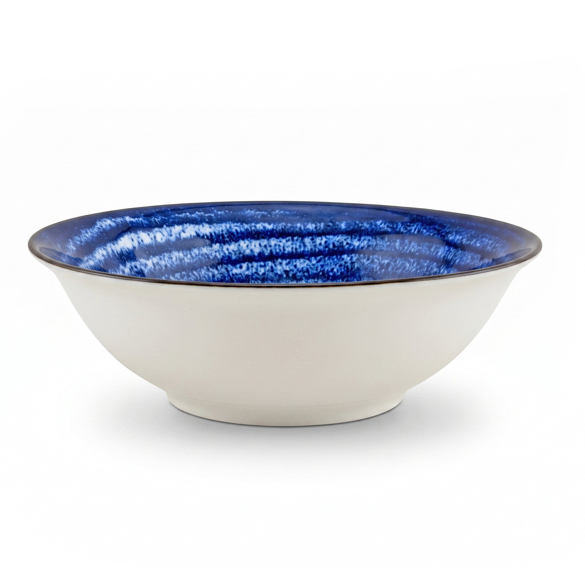 Gupan Shallow Blue Marble Sweet Bowls