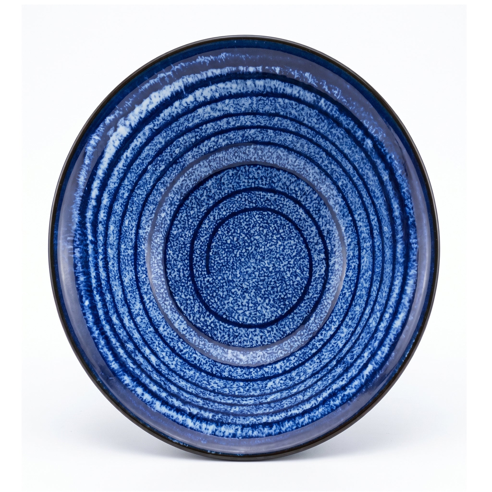 Gupan Shallow Blue Marble Sweet Bowls