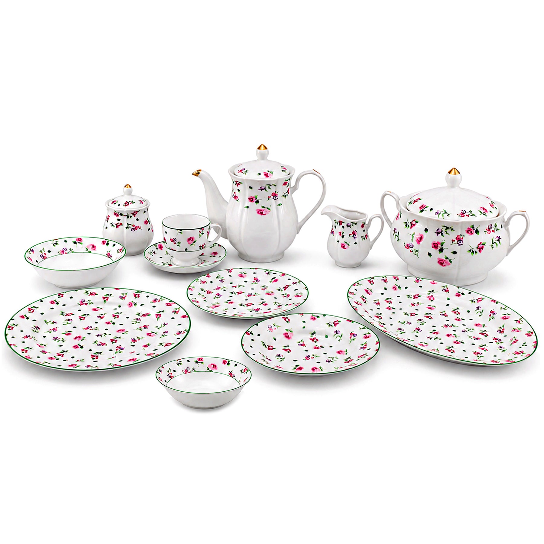 Royal 61-Pieces 8-Serving Bonne China Dinner Sets NG-Series