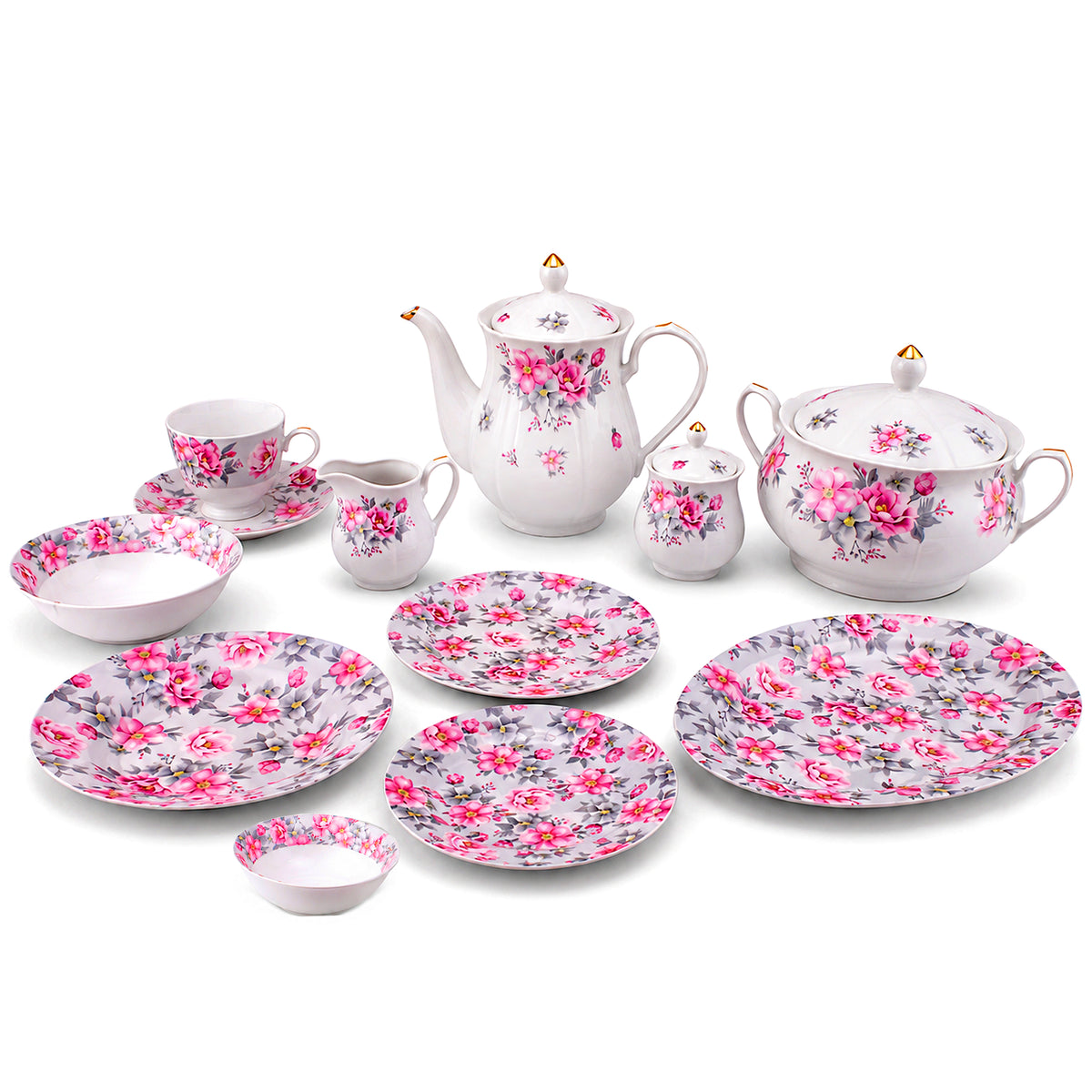 Royal 61-Pieces 8-Serving Bonne China Dinner Sets NG-Series