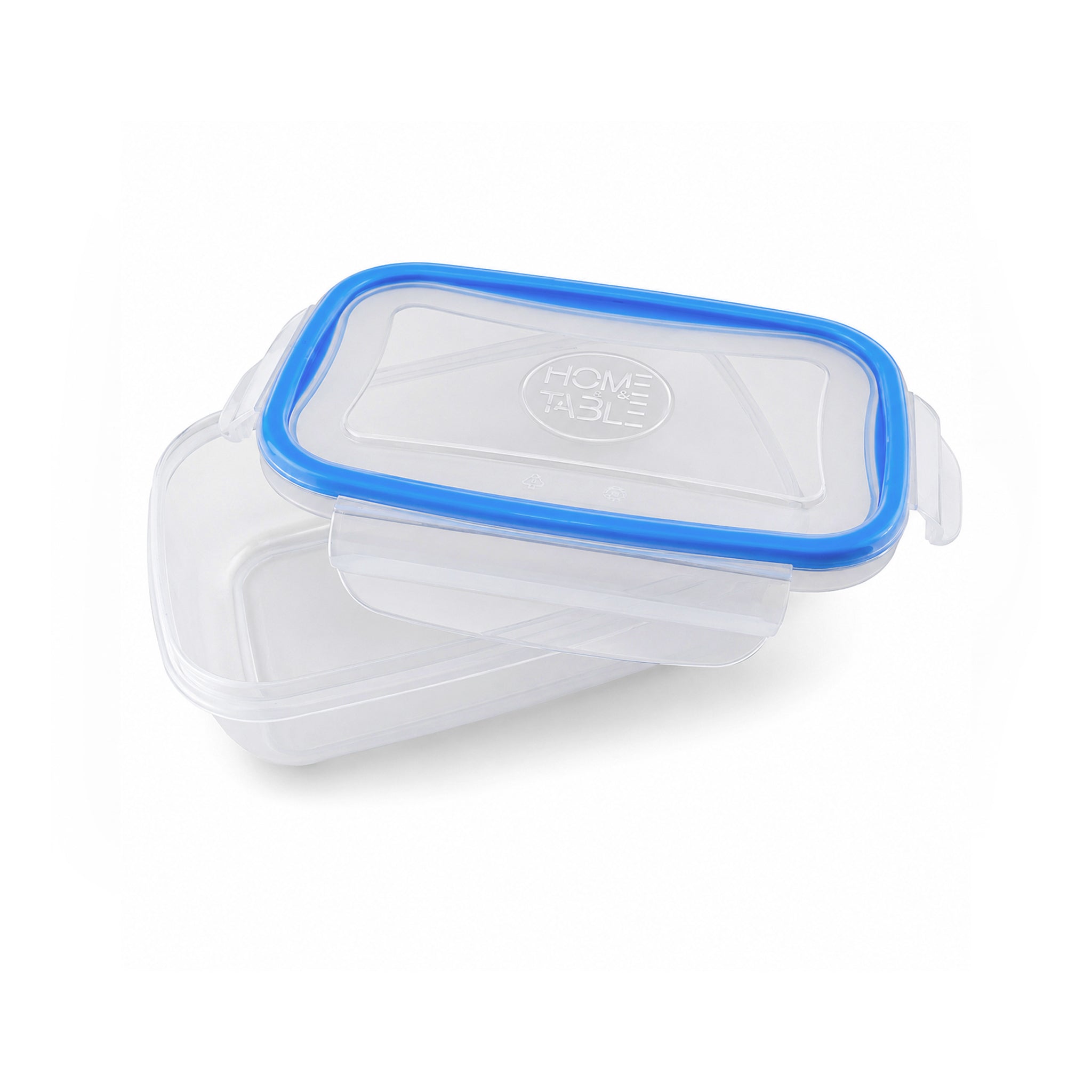 Home Table 1-Liter 960g Light Blue Plastic Food Containers With Lock Lid