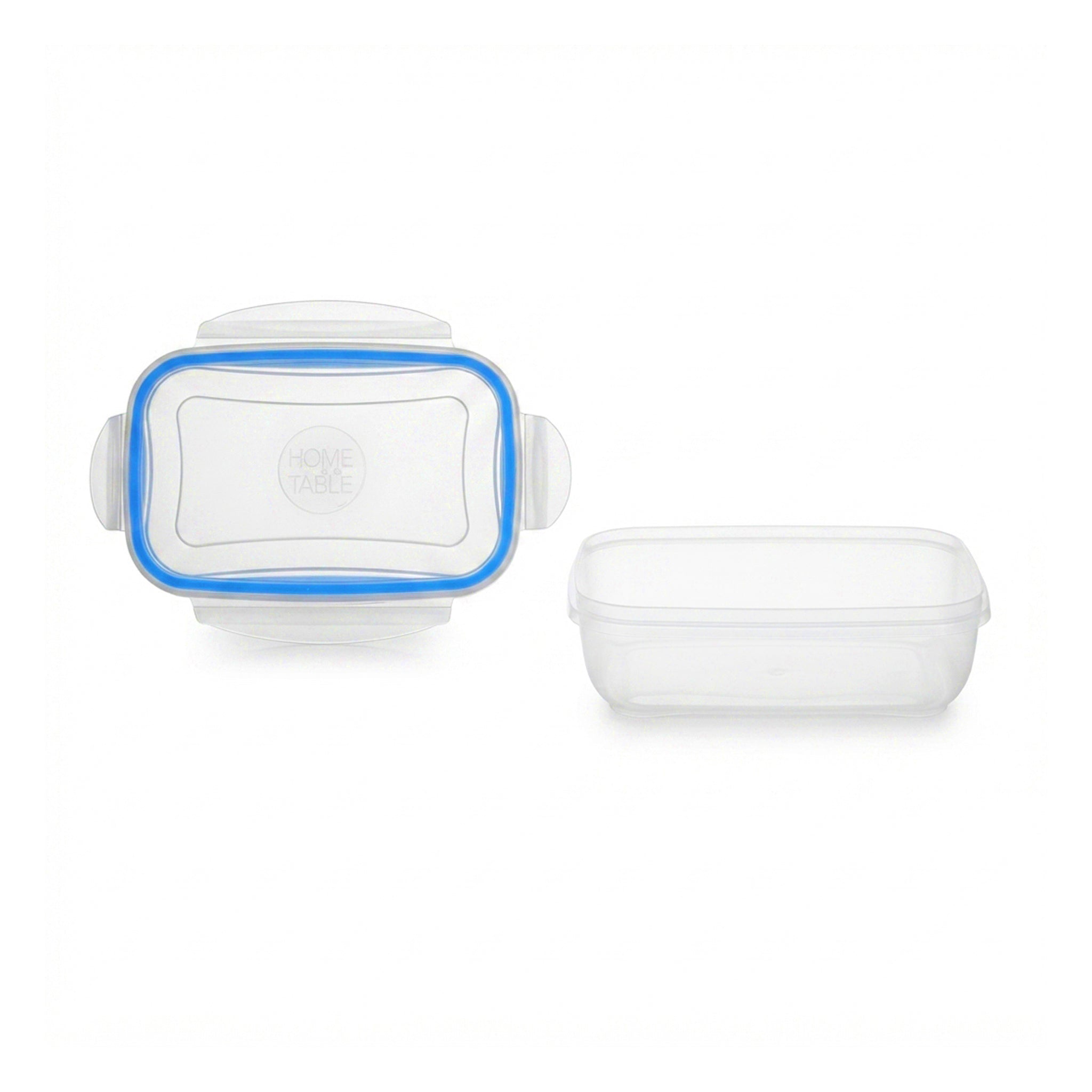 Home Table 1-Liter 960g Light Blue Plastic Food Containers With Lock Lid
