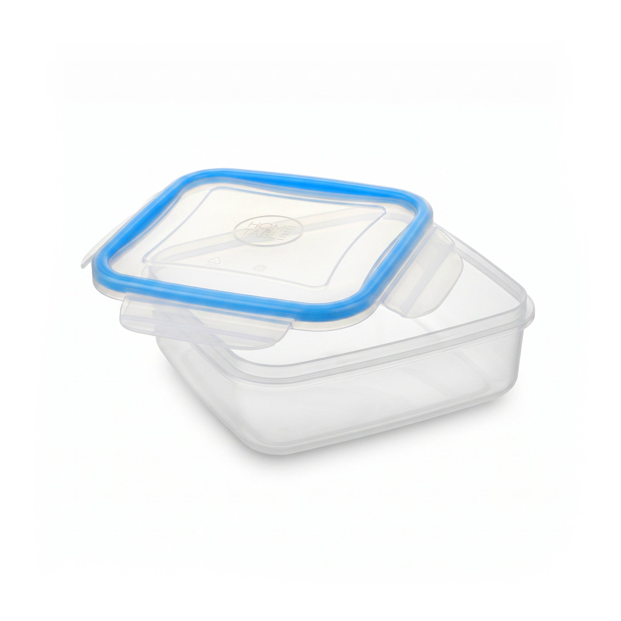 Home Table 0.7-Liter 670g Light Blue Plastic Food Containers With Lock Lid