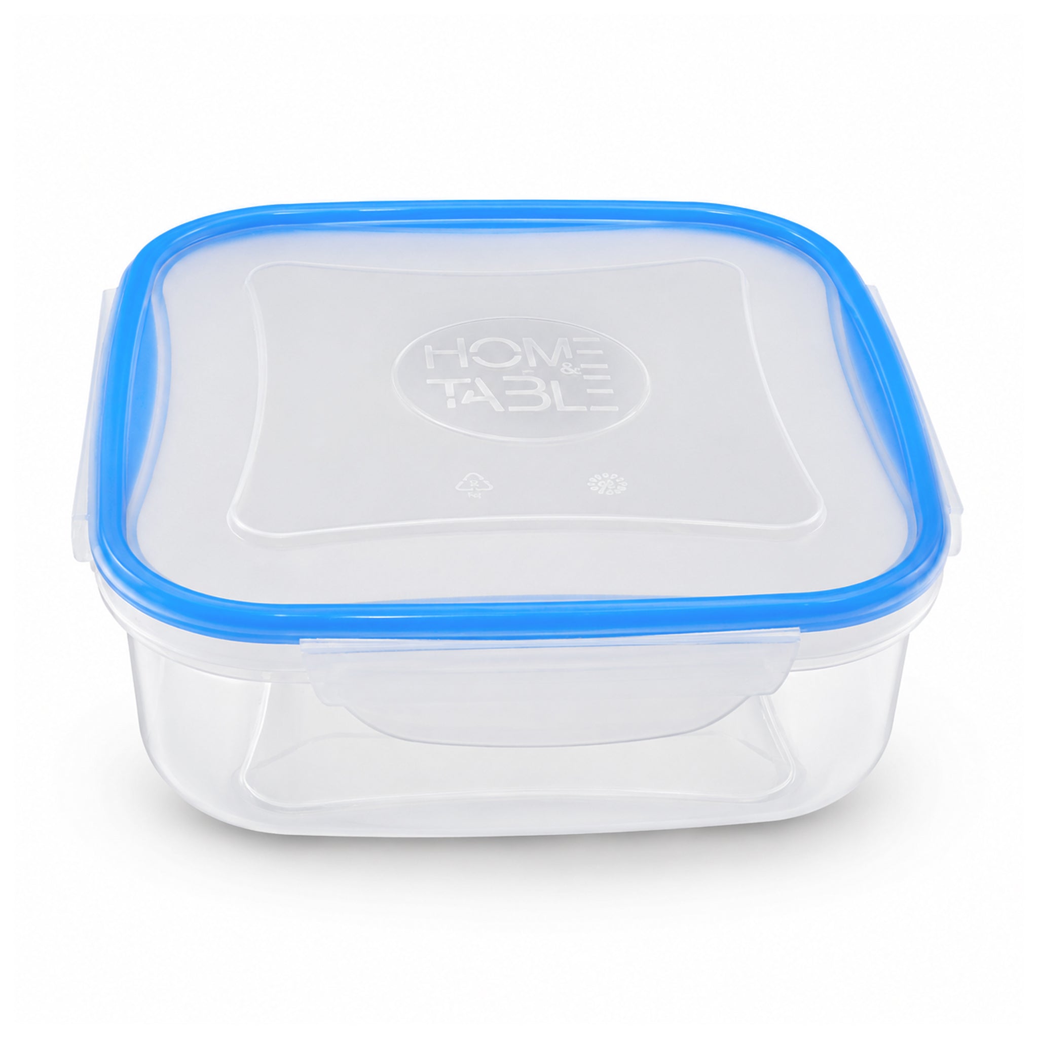 Home Table 2.0-Liter 1.9Kg Light Blue Plastic Food Container With Lock Lid
