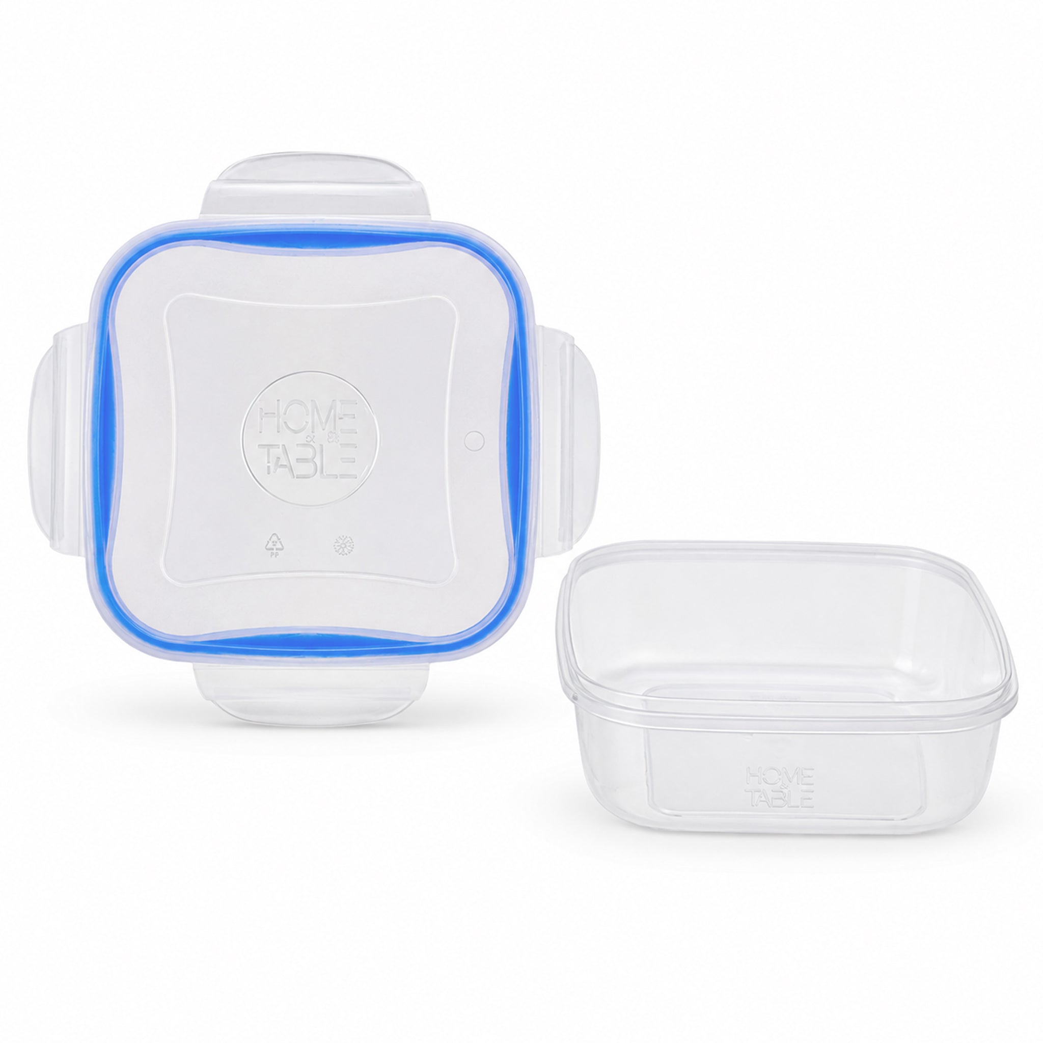 Home Table 2.0-Liter 1.9Kg Light Blue Plastic Food Container With Lock Lid