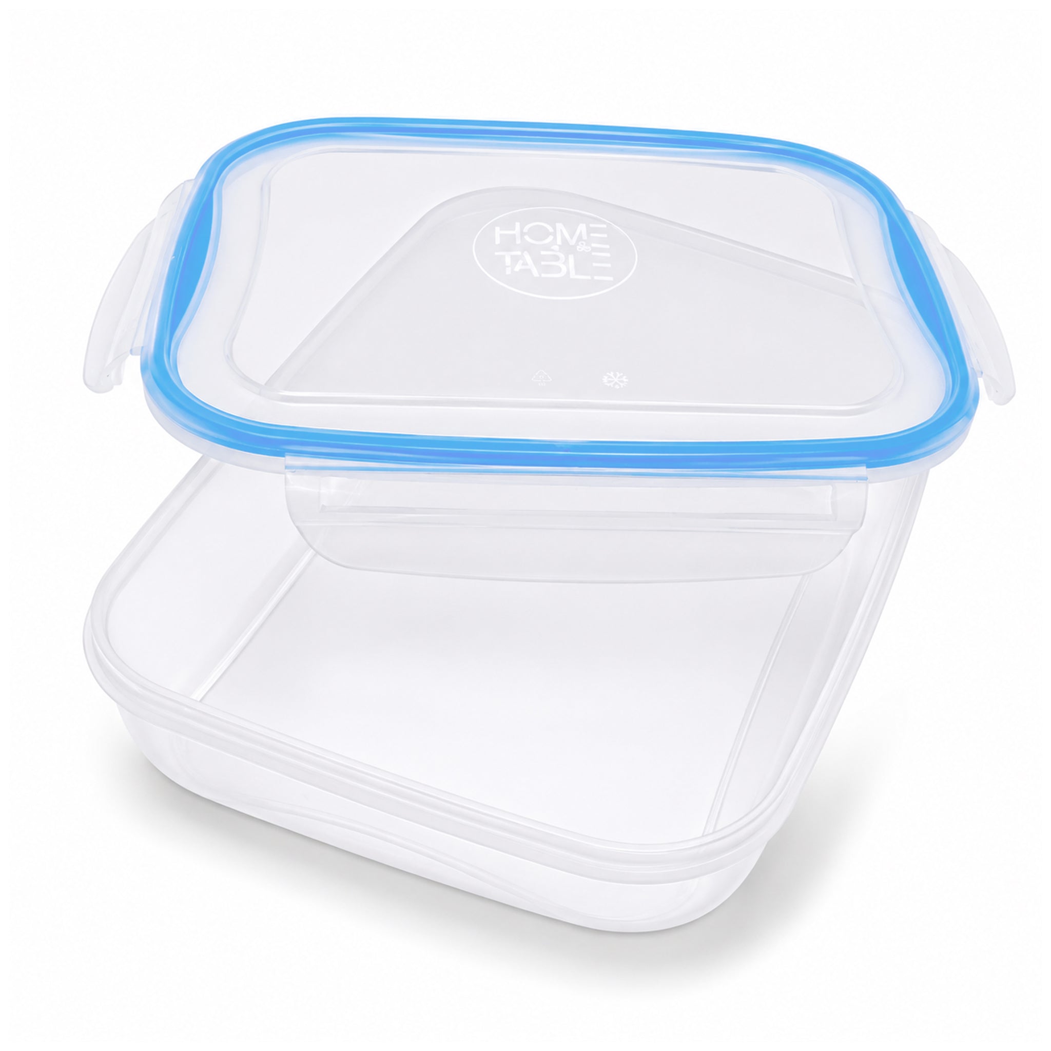 Home Table 2.65-Liter 2.5Kg Light Blue Plastic Food Container With Lock Lid