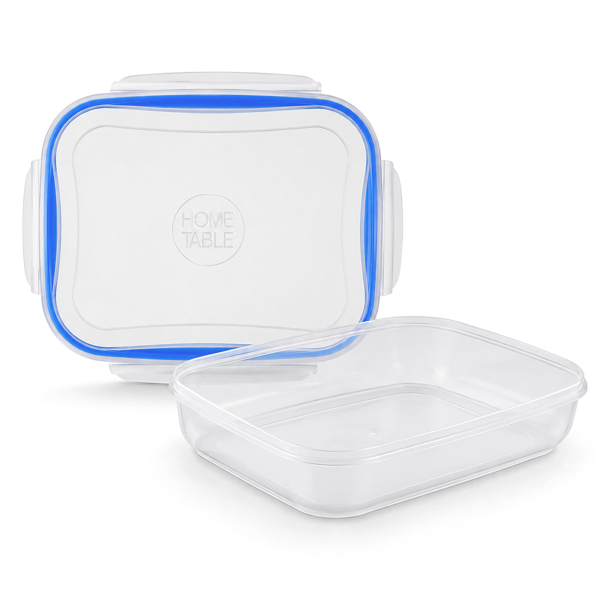Home Table 2.65-Liter 2.5Kg Light Blue Plastic Food Container With Lock Lid