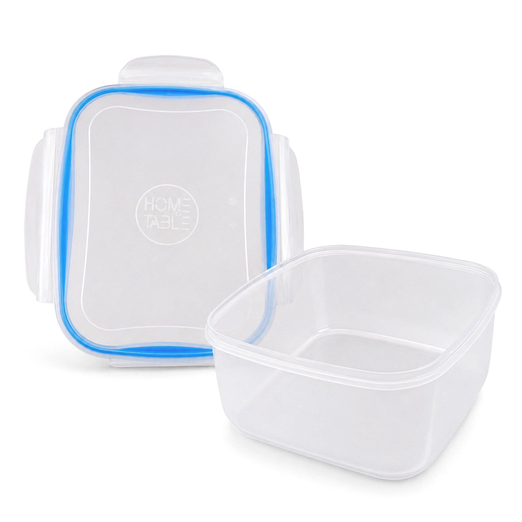 Home Table 5.0-Liter 4.75Kg Light Blue Plastic Food Container With Lock Lid