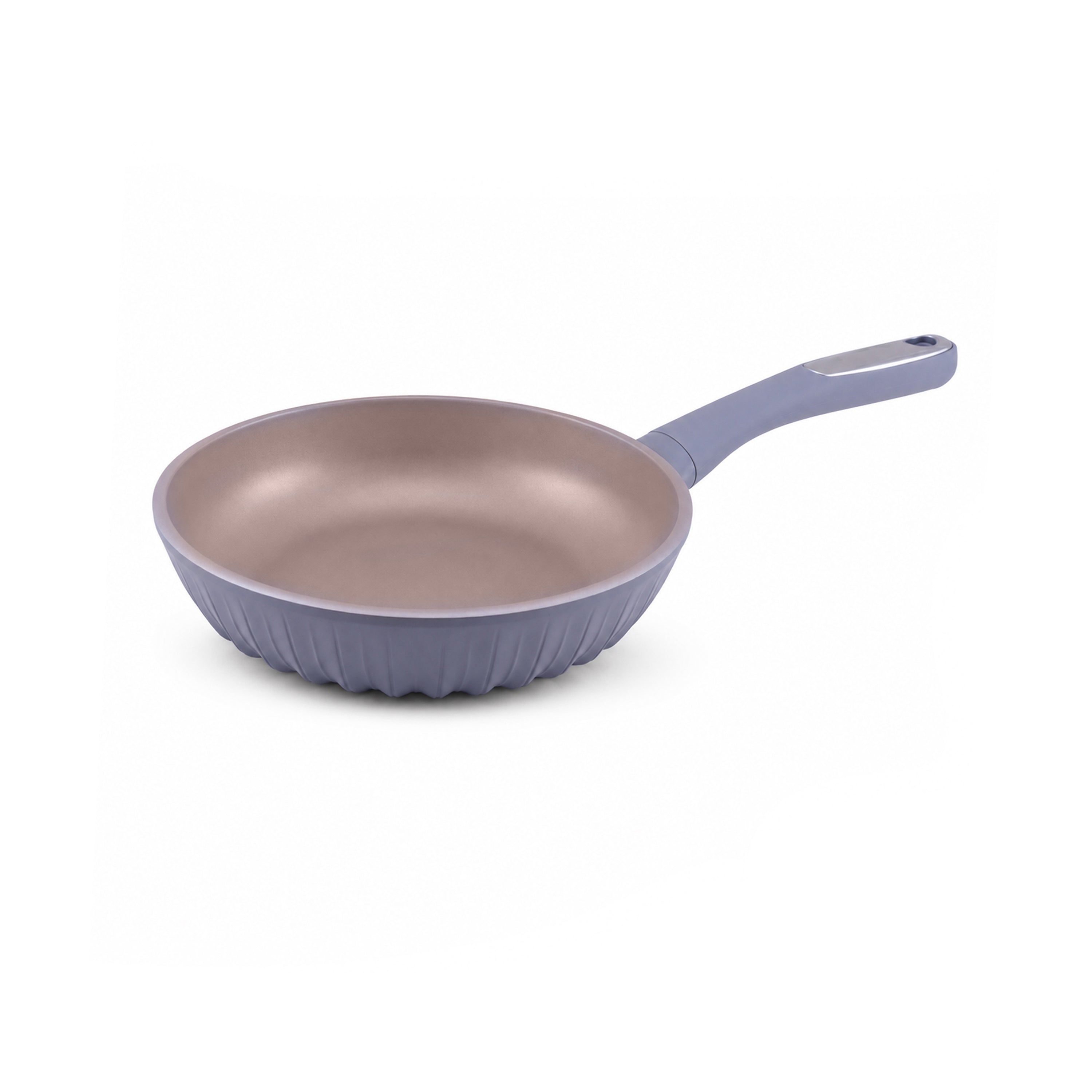 Uakeen Grey Stainless Steel Non-Stick Induction Frying Pans