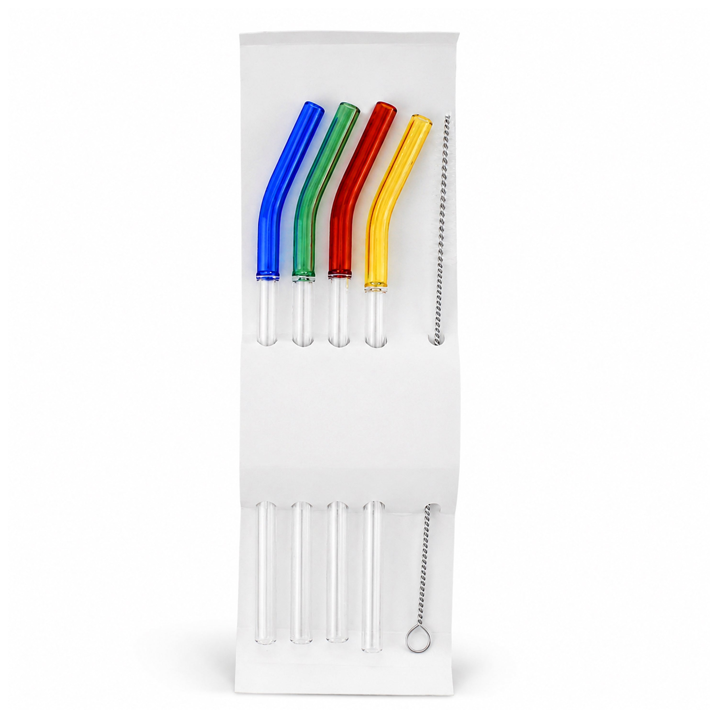 Danny Home 5-Pieces Glass Drinking Straws Set