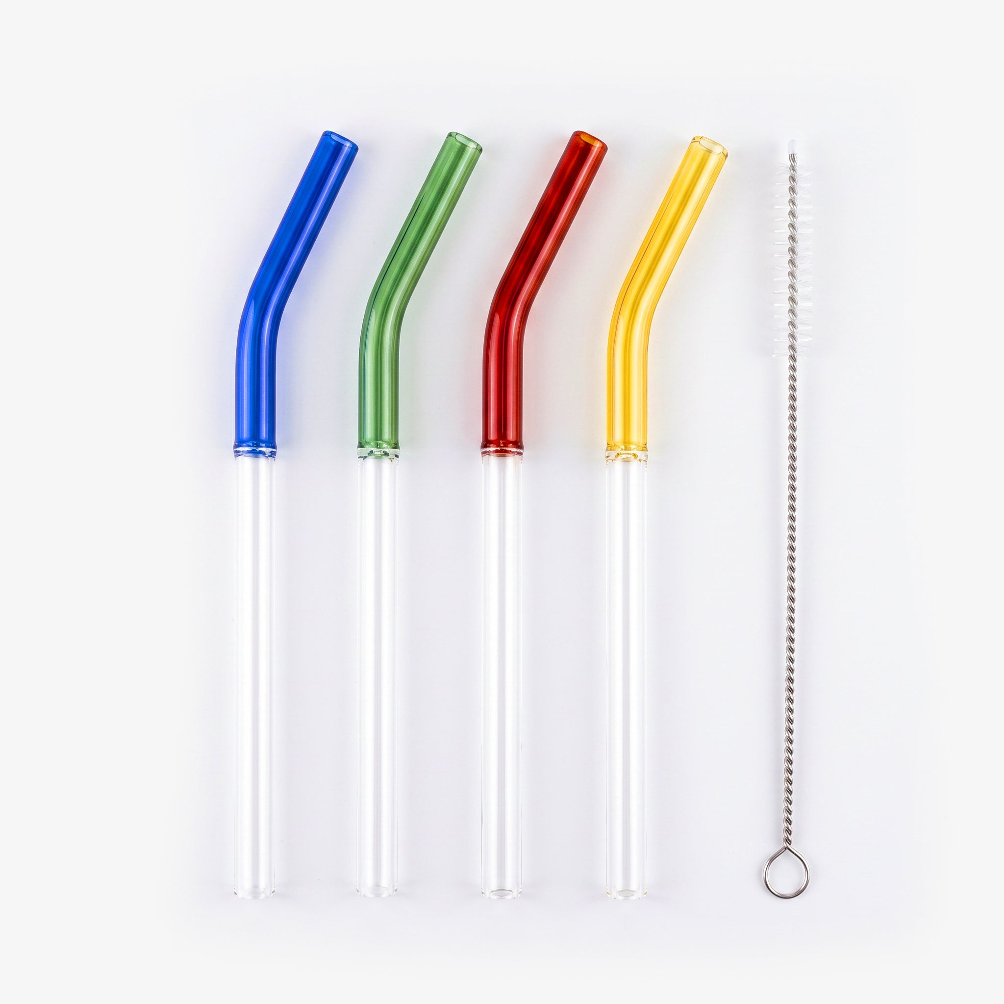 Danny Home 5-Pieces Glass Drinking Straws Set