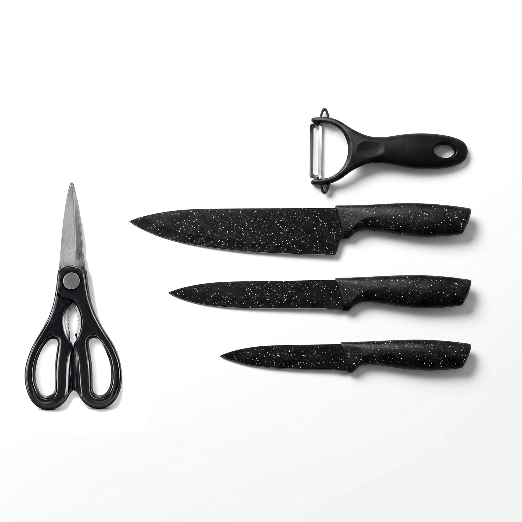 Danny Home 6-Pieces Black Kitchen Tools Set