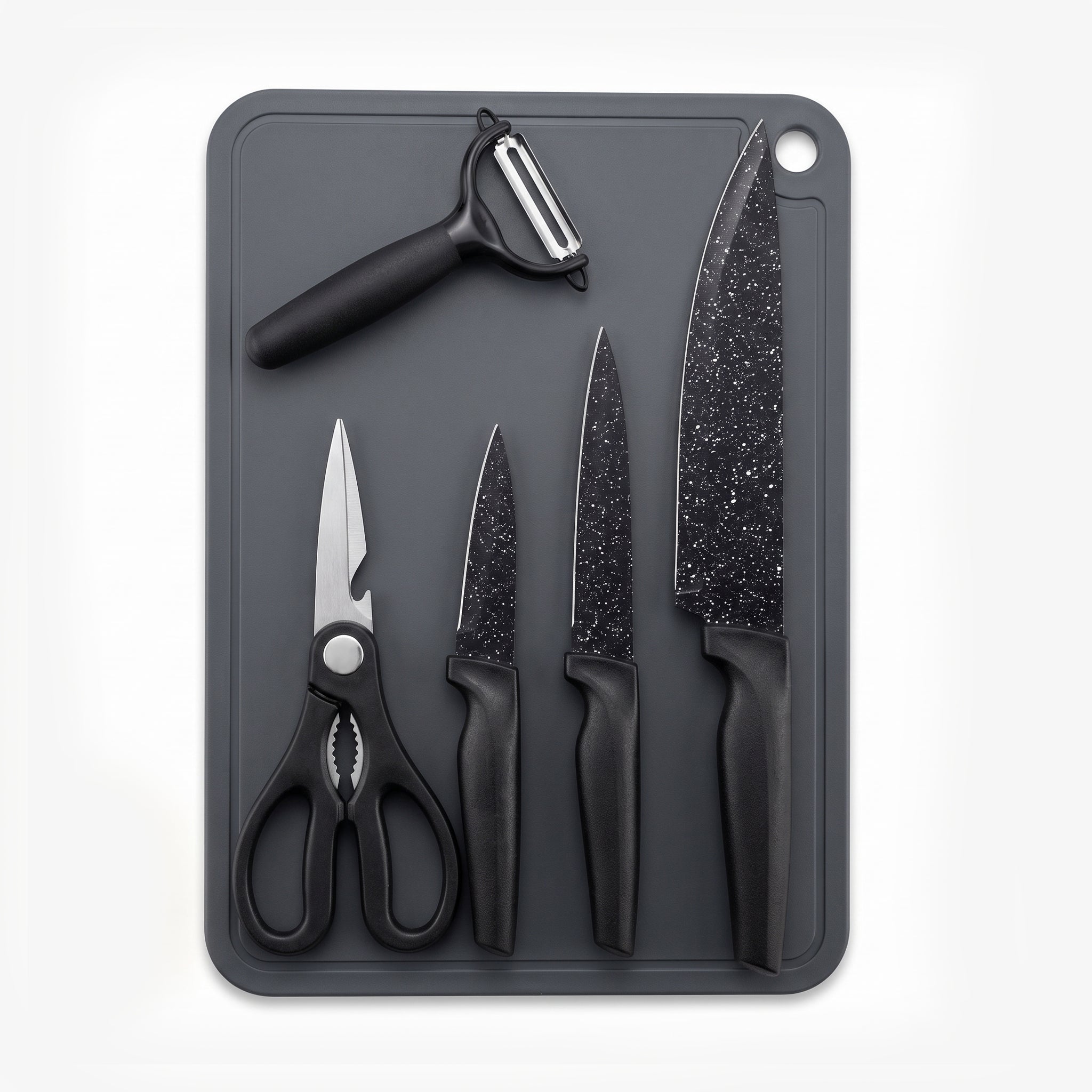 Danny Home 6-Pieces Black Kitchen Tools Set