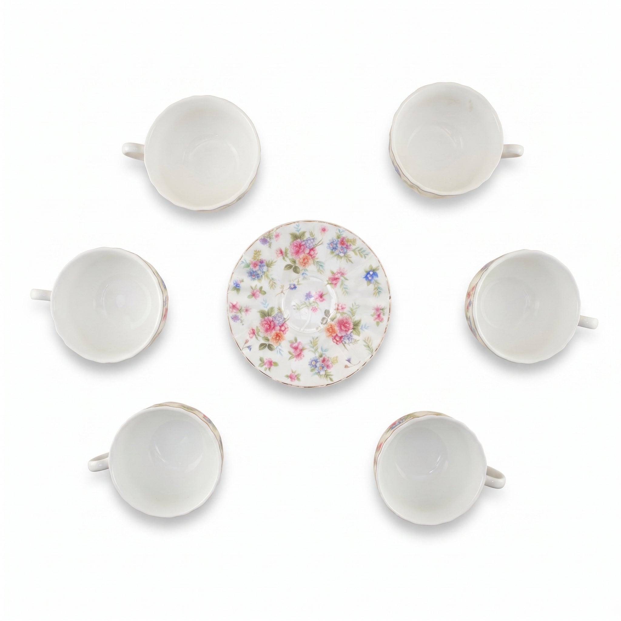 B/C 6-Pieces Ceramic Cup And Saucer Sets