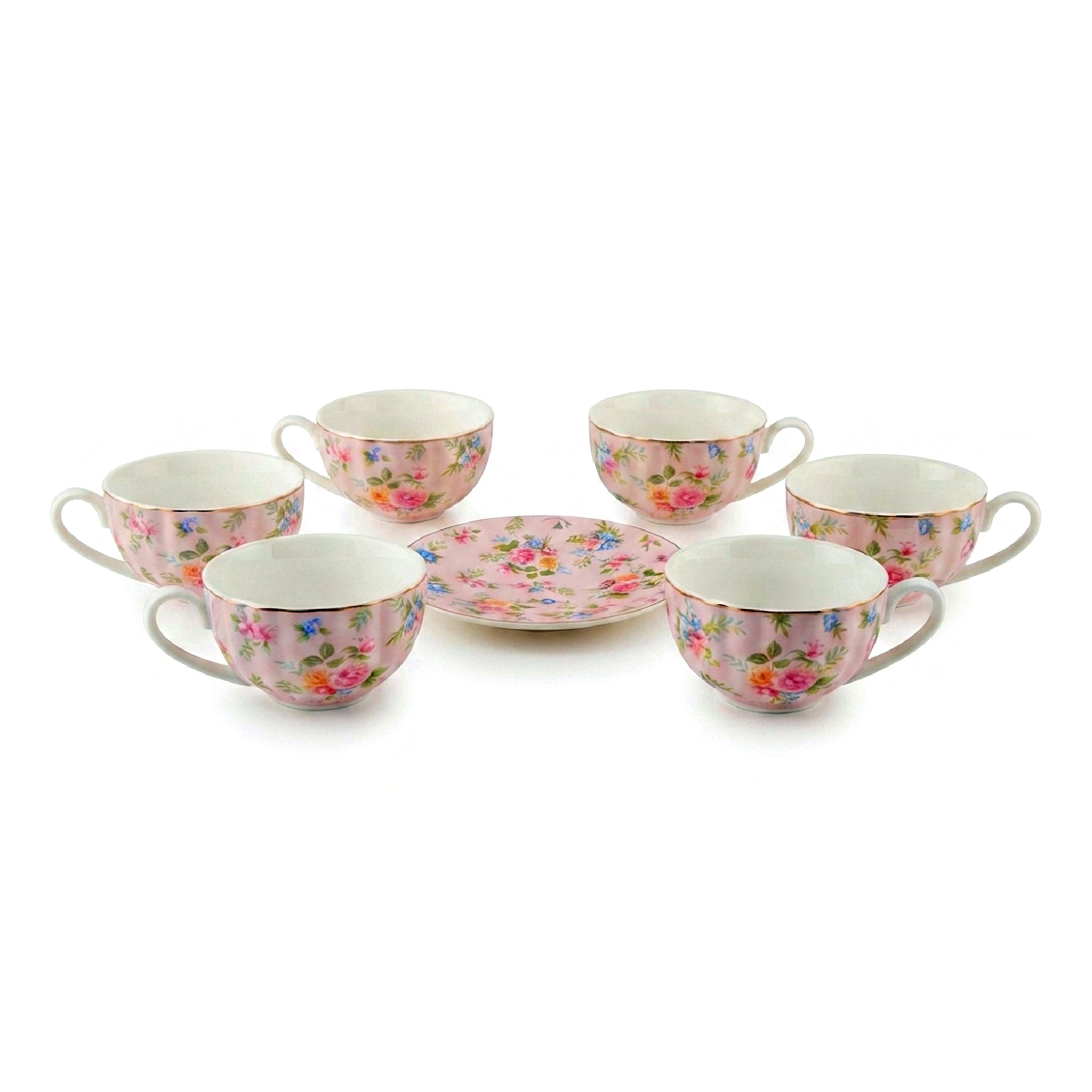 B/C 6-Pieces Ceramic Cup And Saucer Sets