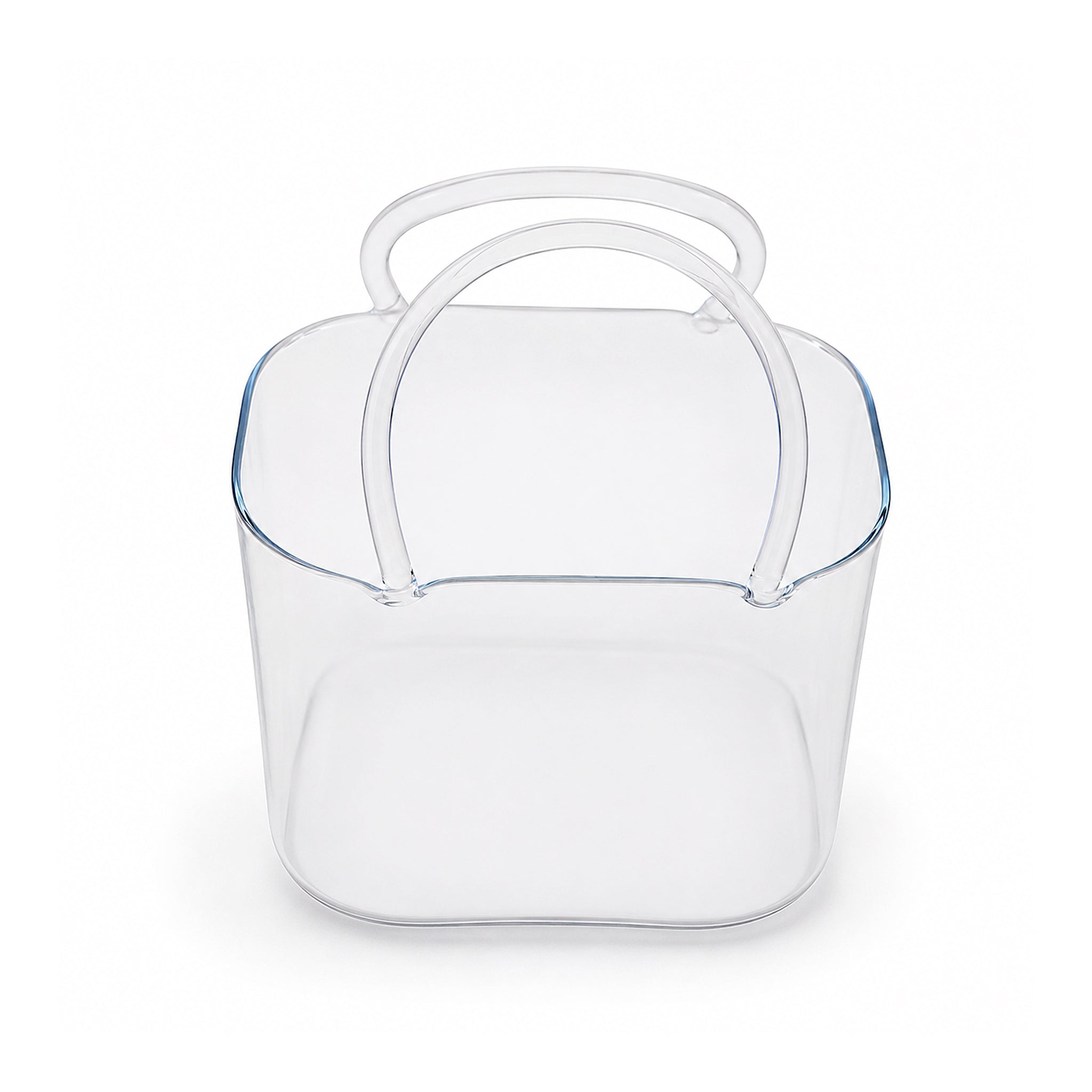 D.W.M 750 ML Glass Handbag Style Drinking Cup With Glass Straw