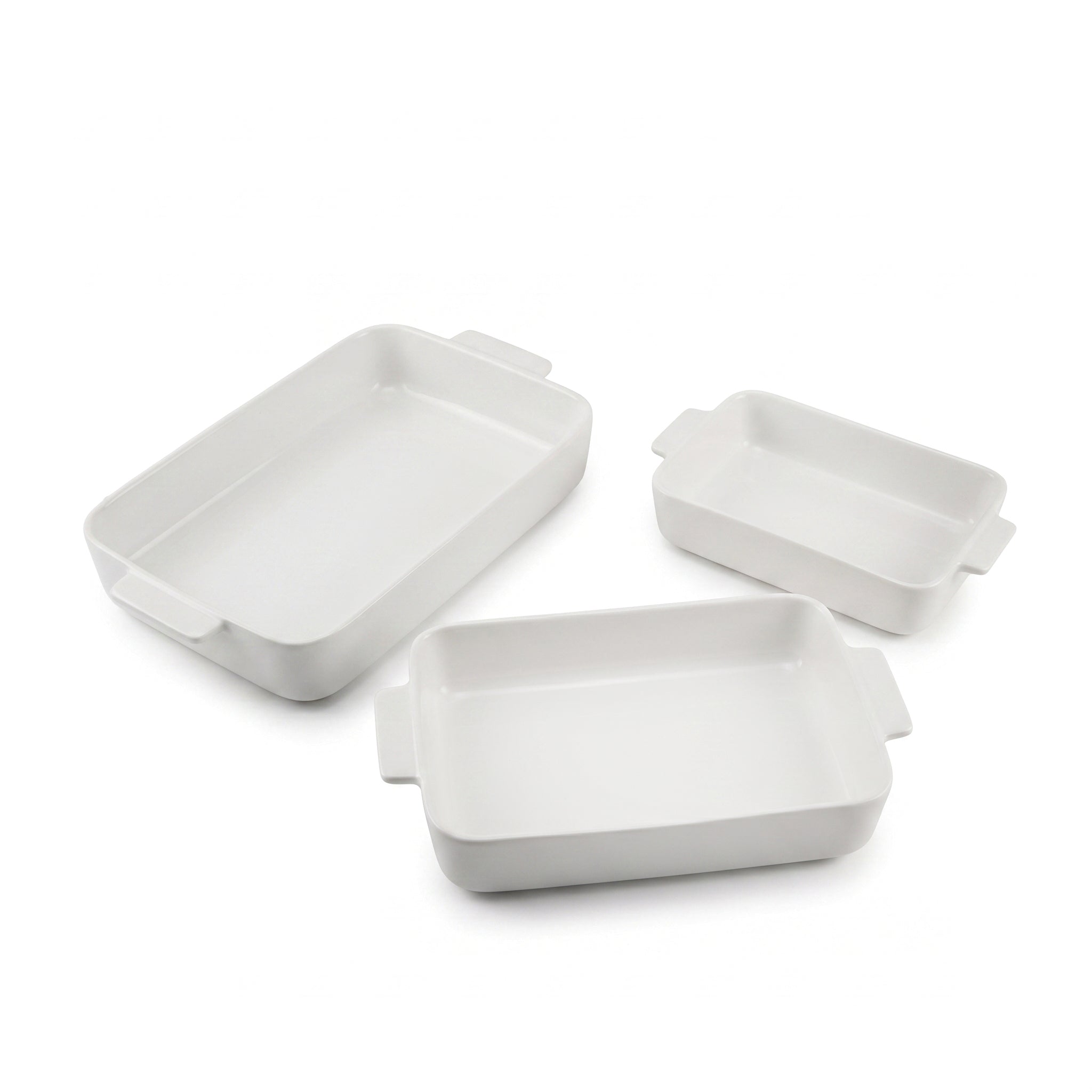 Danny Home 3-Piece Rectangular Porcelain Open Casserole Dish Set