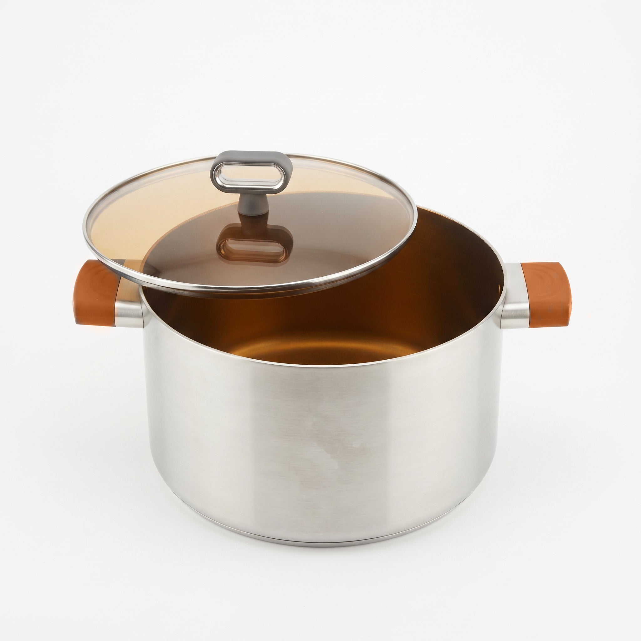 Titanium 28 Cm Non Stick Induction Titanium Coating Stainless Steel Cooking Pot