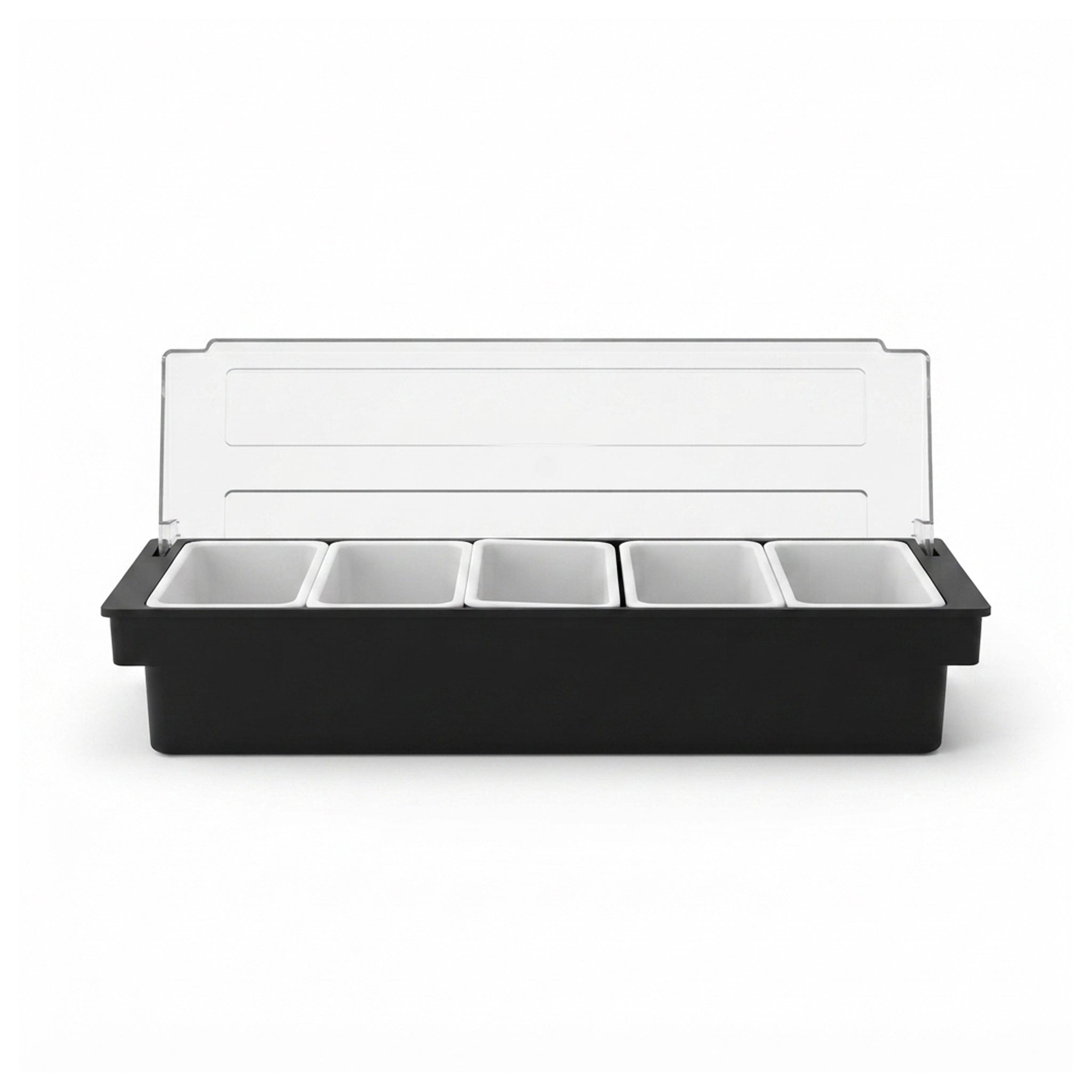 Roper  Plastic Black Spice Boxes With White Containers