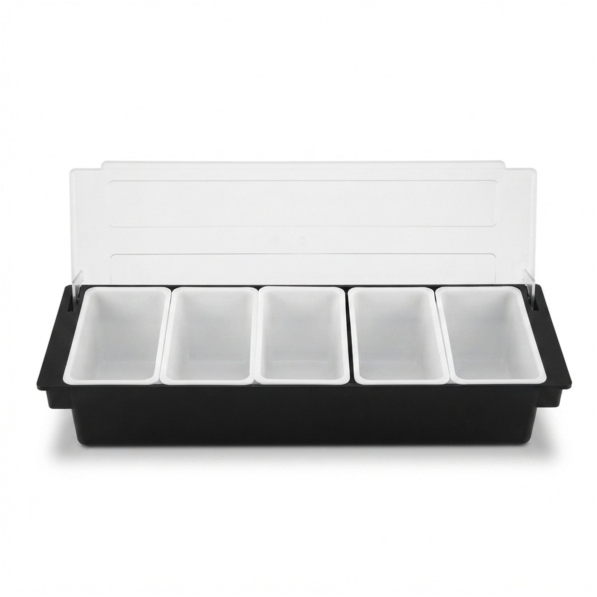 Roper  Plastic Black Spice Boxes With White Containers