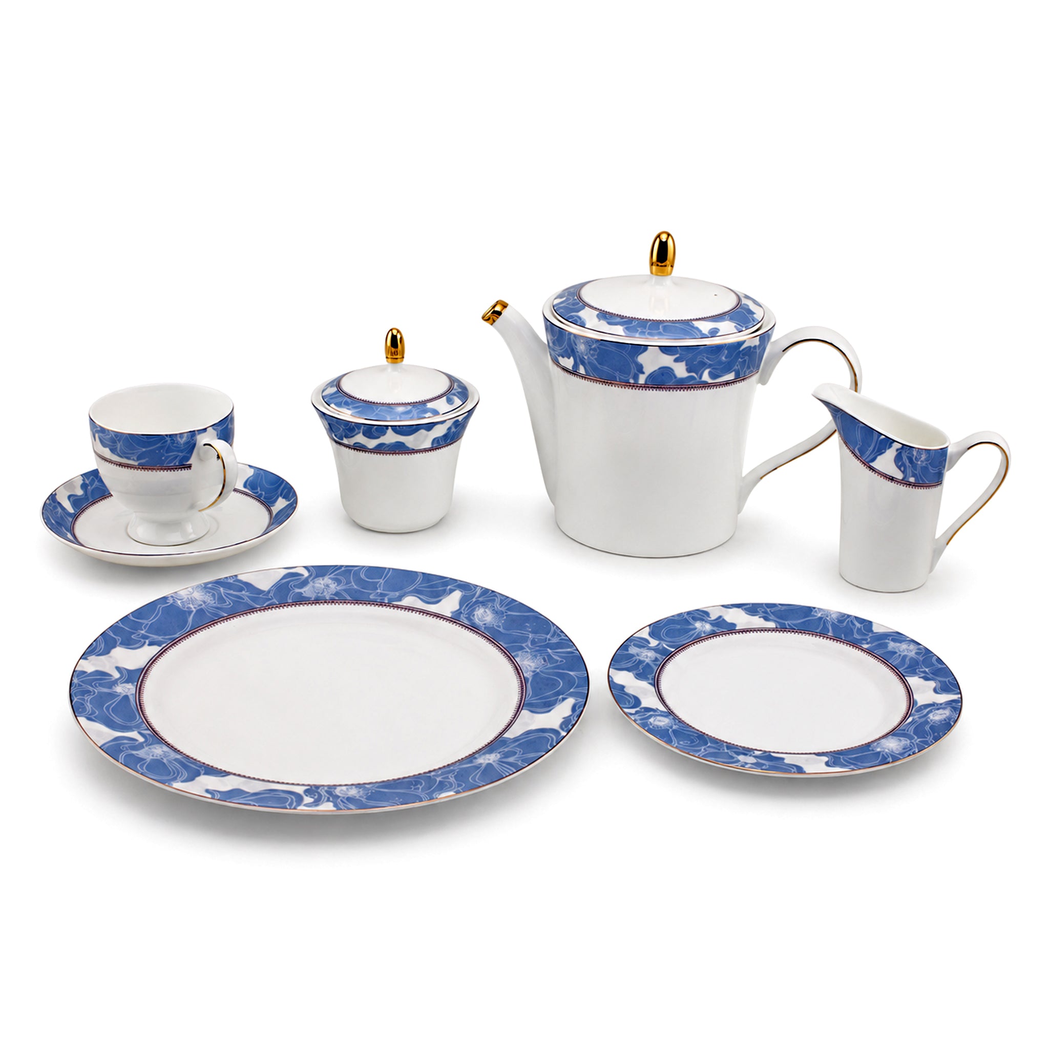 Onemore 24-Pieces 6-Serving Fine Bonne China Tea Sets