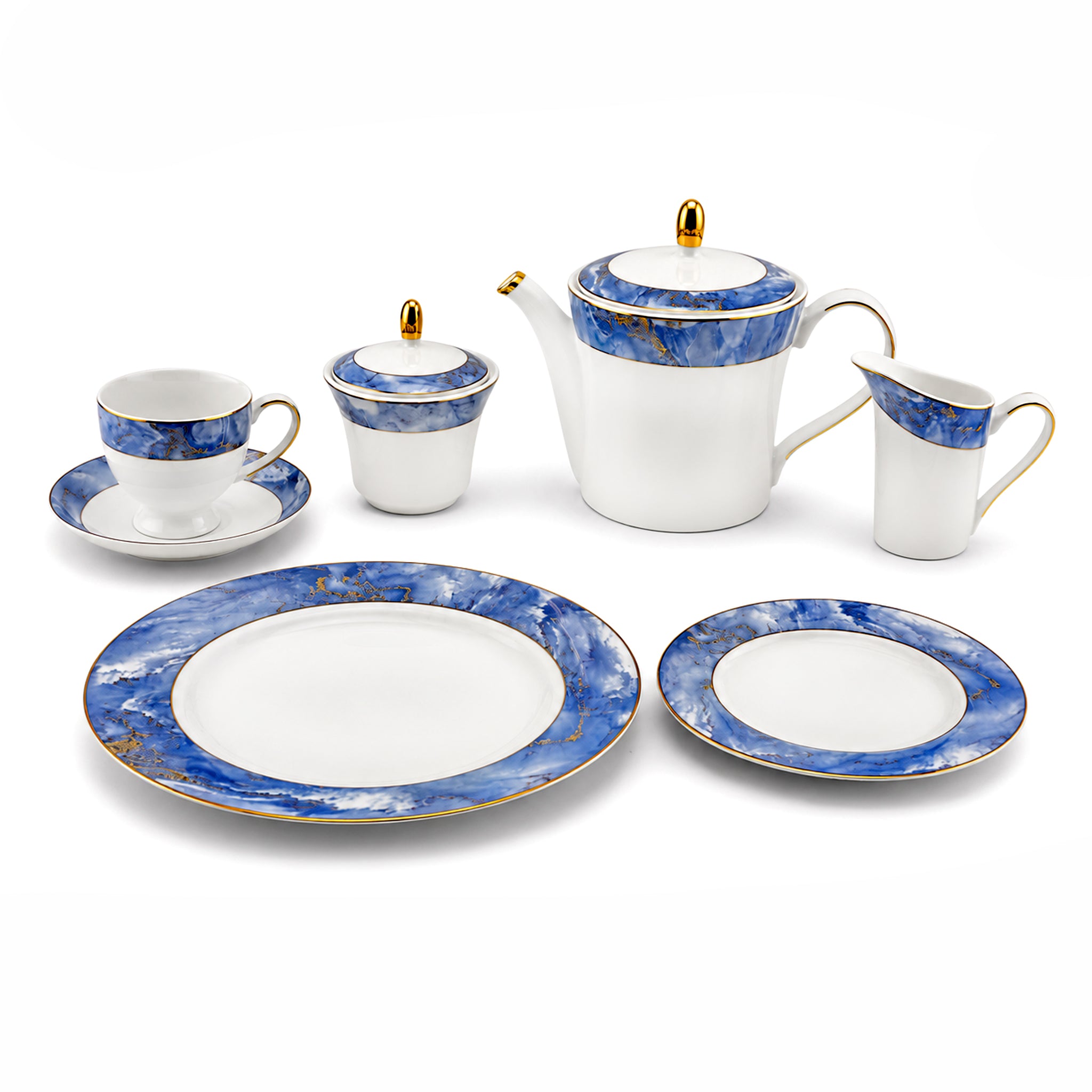 Onemore 24-Pieces 6-Serving Fine Bonne China Tea Sets