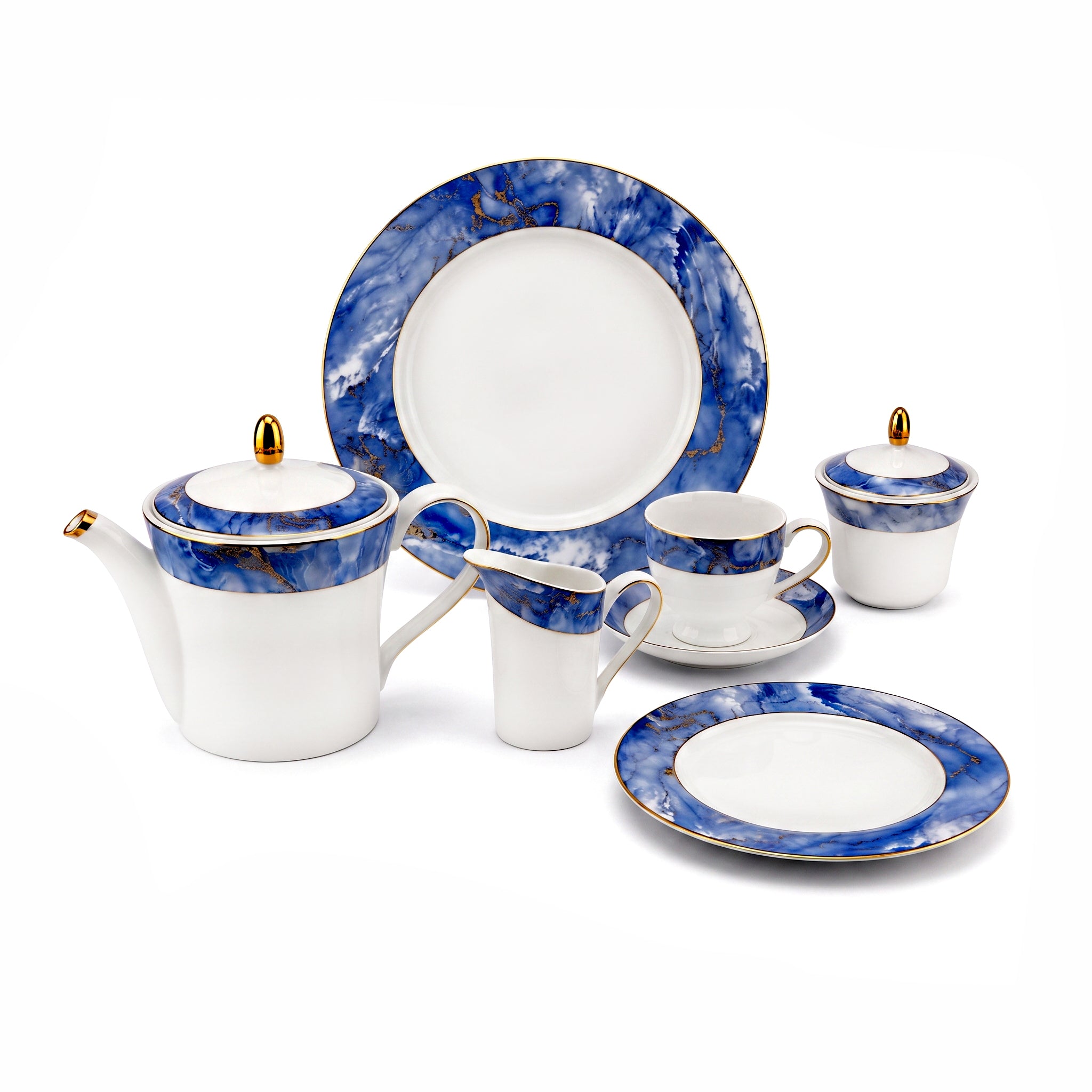 Onemore 24-Pieces 6-Serving Fine Bonne China Tea Sets