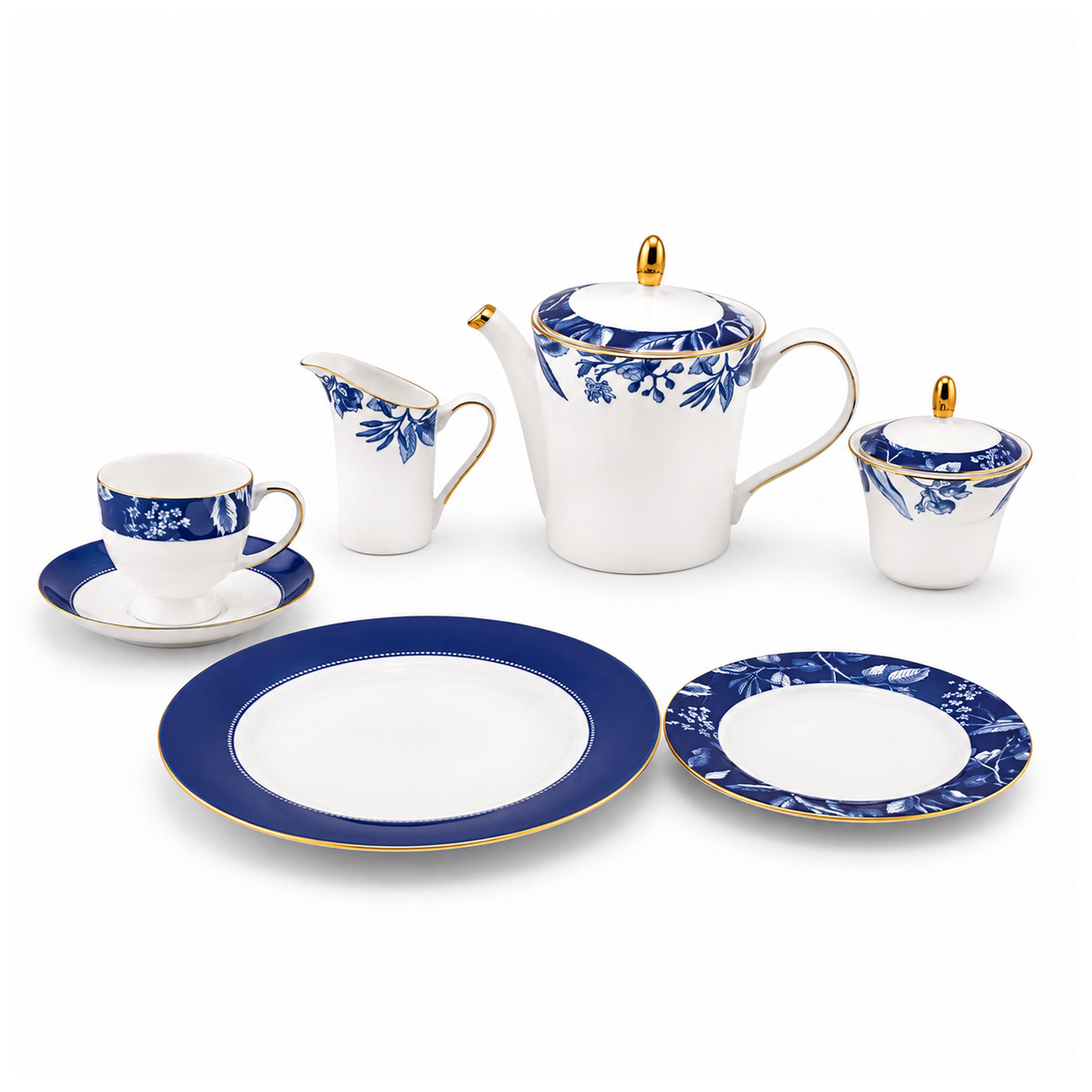 Onemore 24-Pieces 6-Serving Fine Bonne China Tea Sets