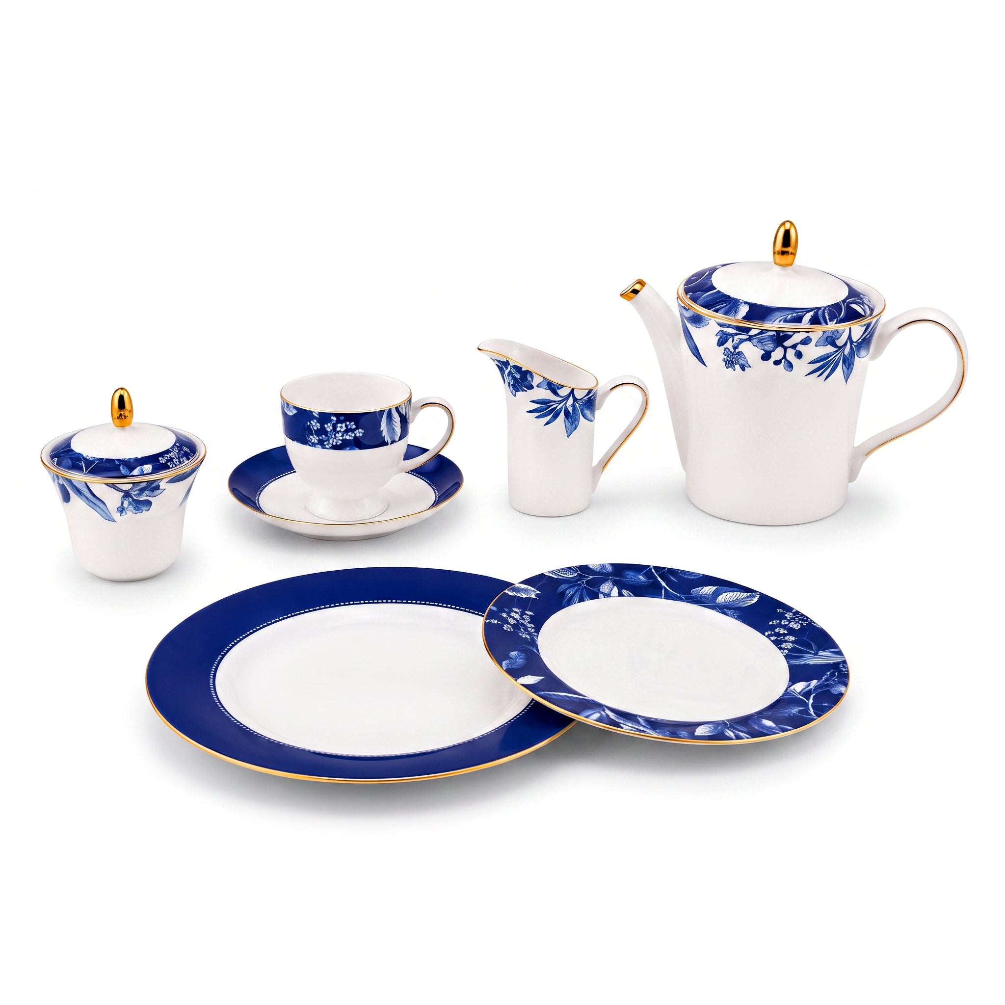 Onemore 24-Pieces 6-Serving Fine Bonne China Tea Sets