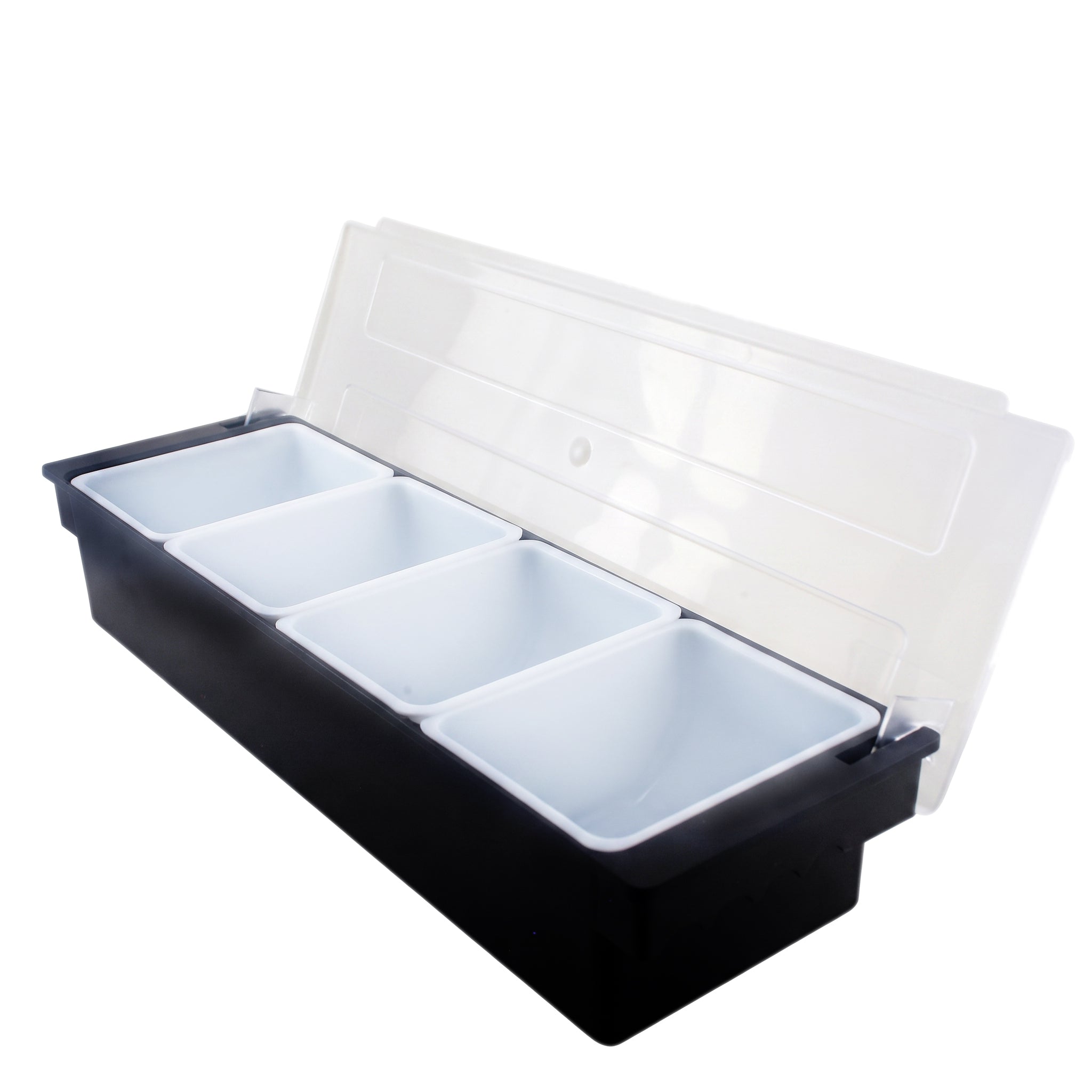 Roper  Plastic Black Spice Boxes With White Containers