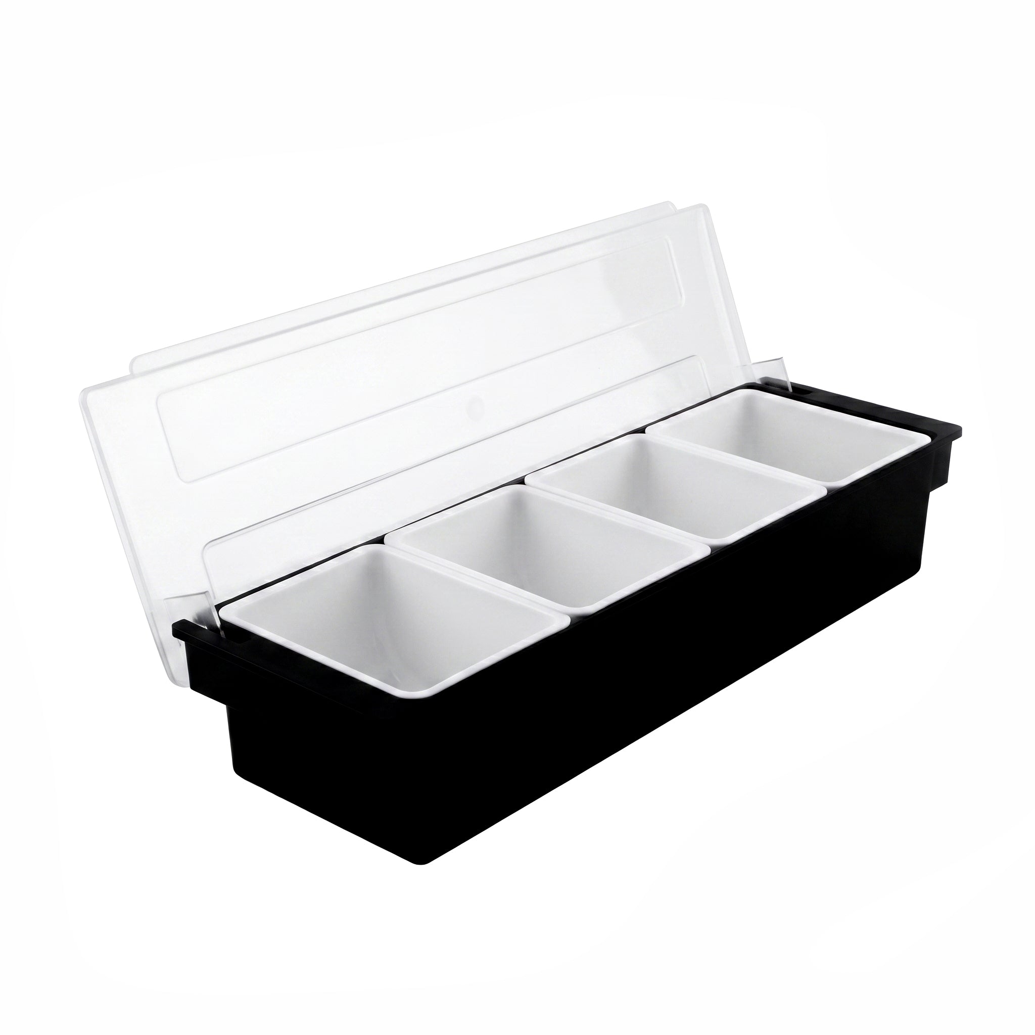 Roper  Plastic Black Spice Boxes With White Containers