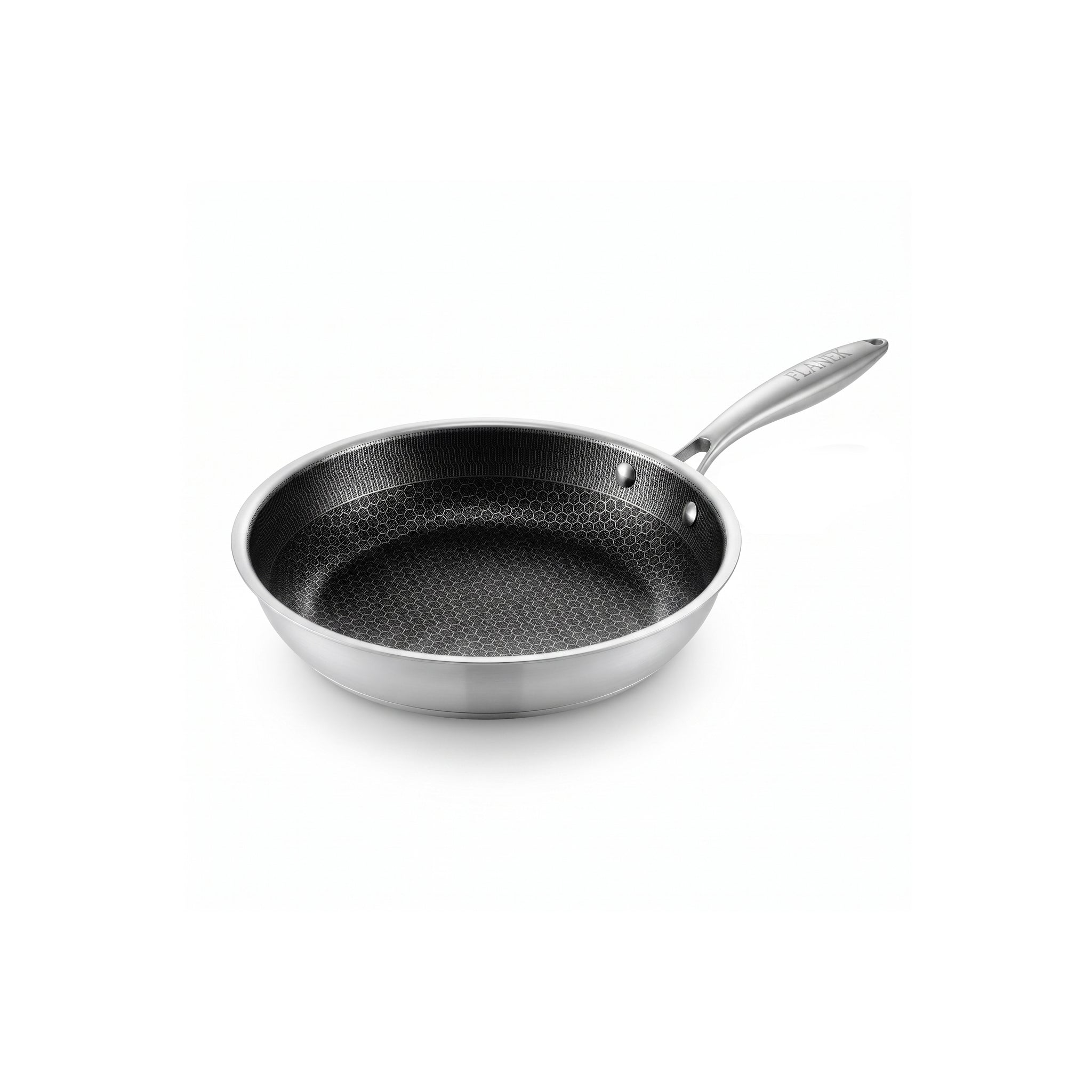 Flanek Stainless Steel Black And White Laser Coating Induction Frying Pan