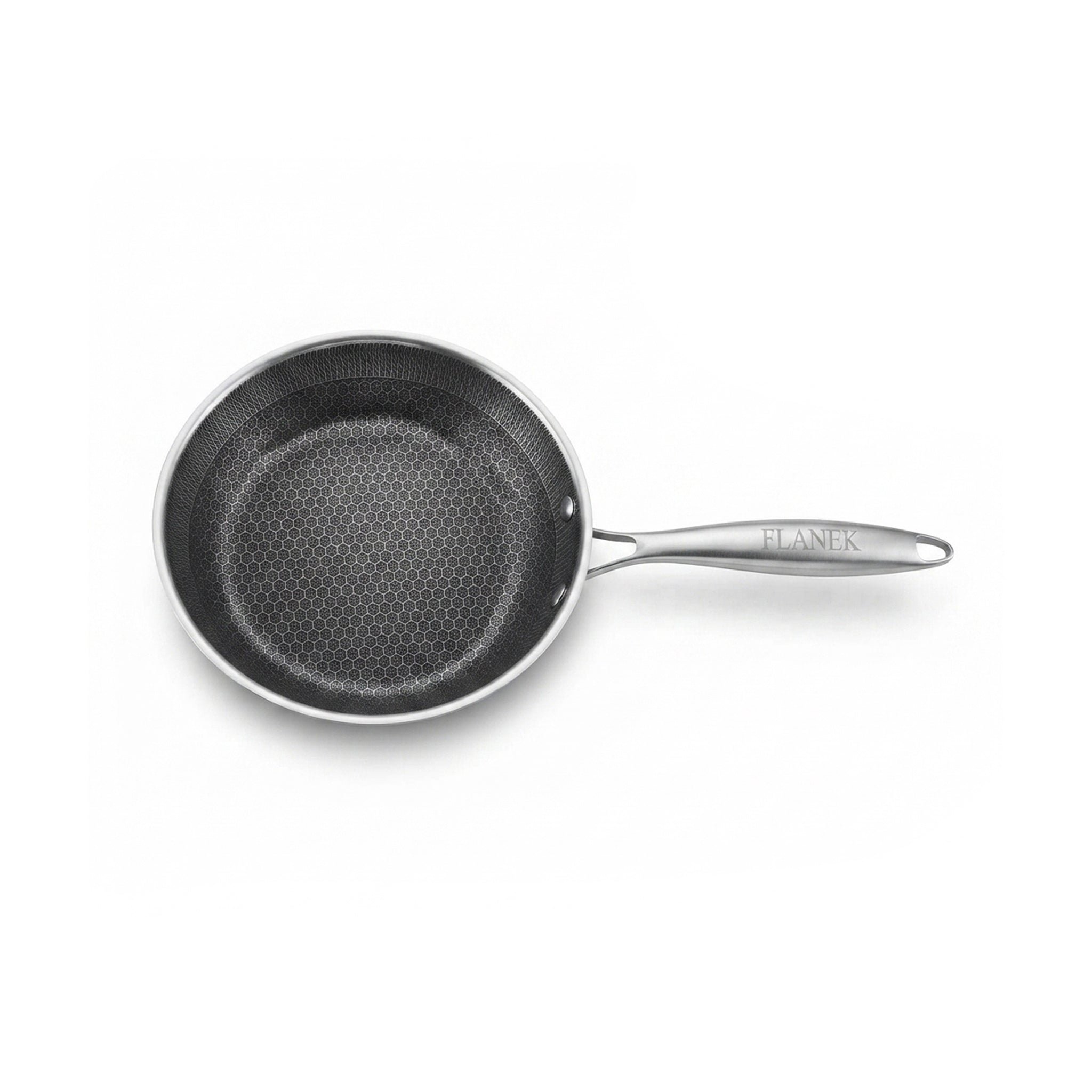 Flanek Stainless Steel Black And White Laser Coating Induction Frying Pan