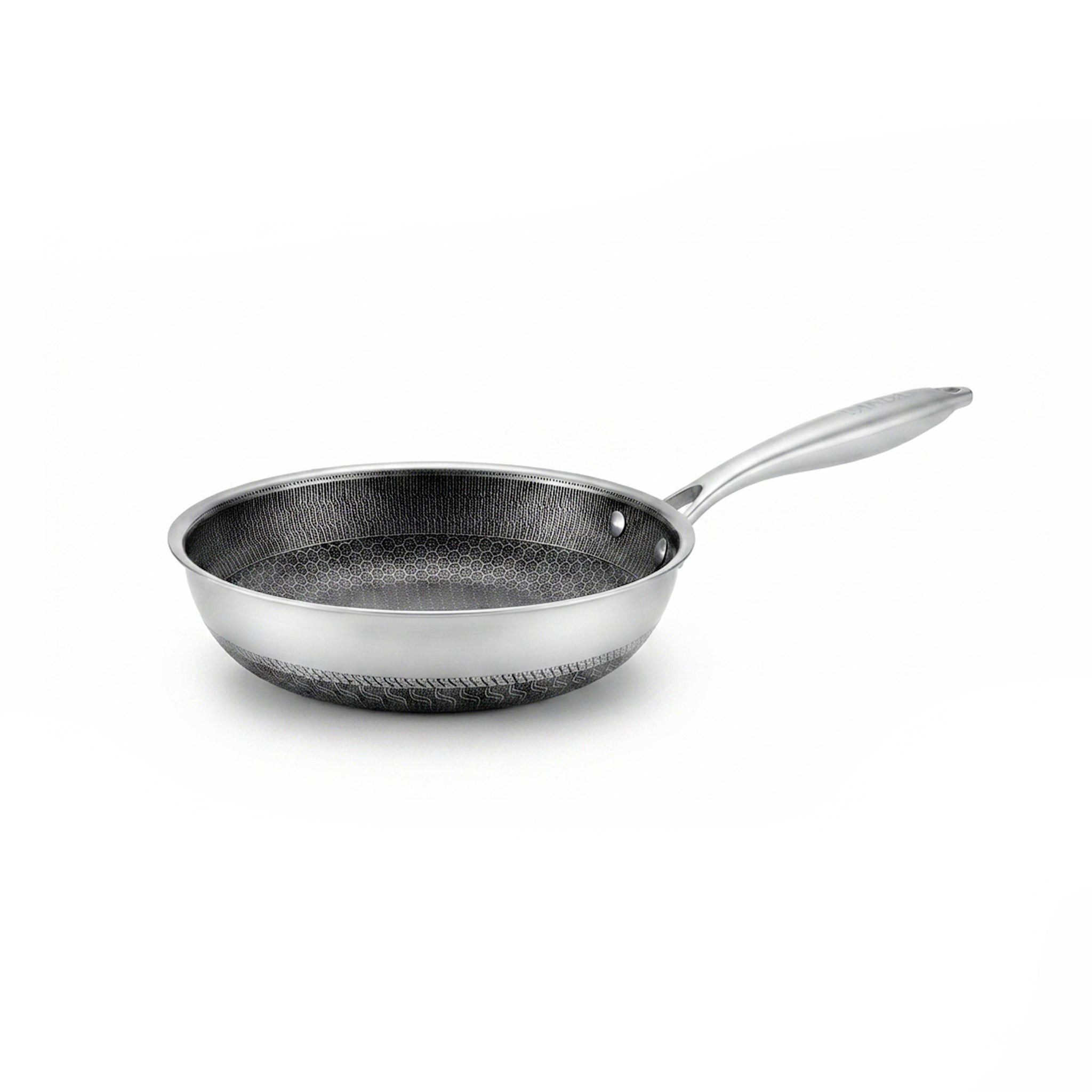 Flanek Stainless Steel Black And White Laser Coating Induction Frying Pan
