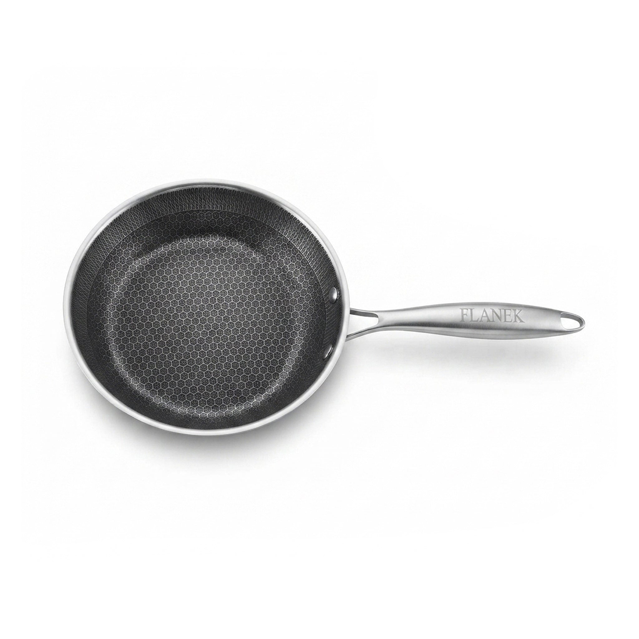 Flanek Stainless Steel Black And White Laser Coating Induction Frying Pan