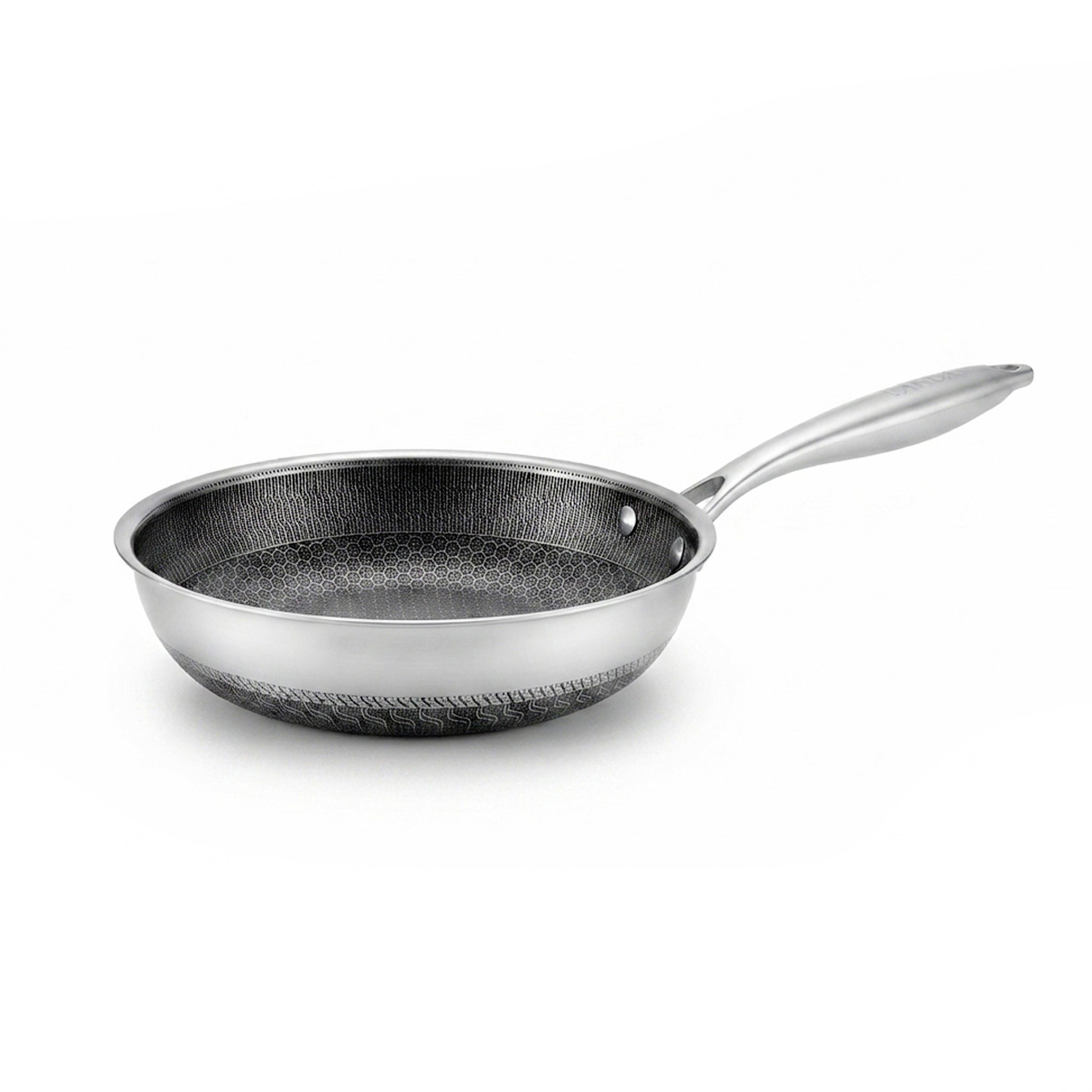 Flanek Stainless Steel Black And White Laser Coating Induction Frying Pan