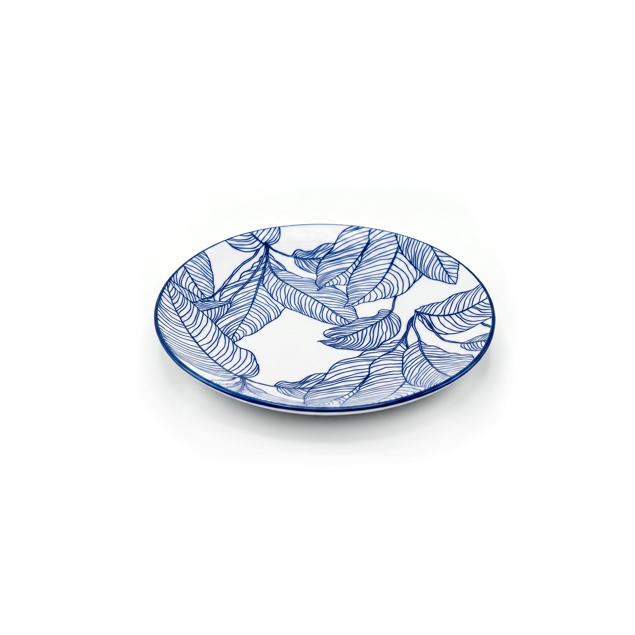 Gupan 7-Inch Matt Marble Flat Quarter Plate