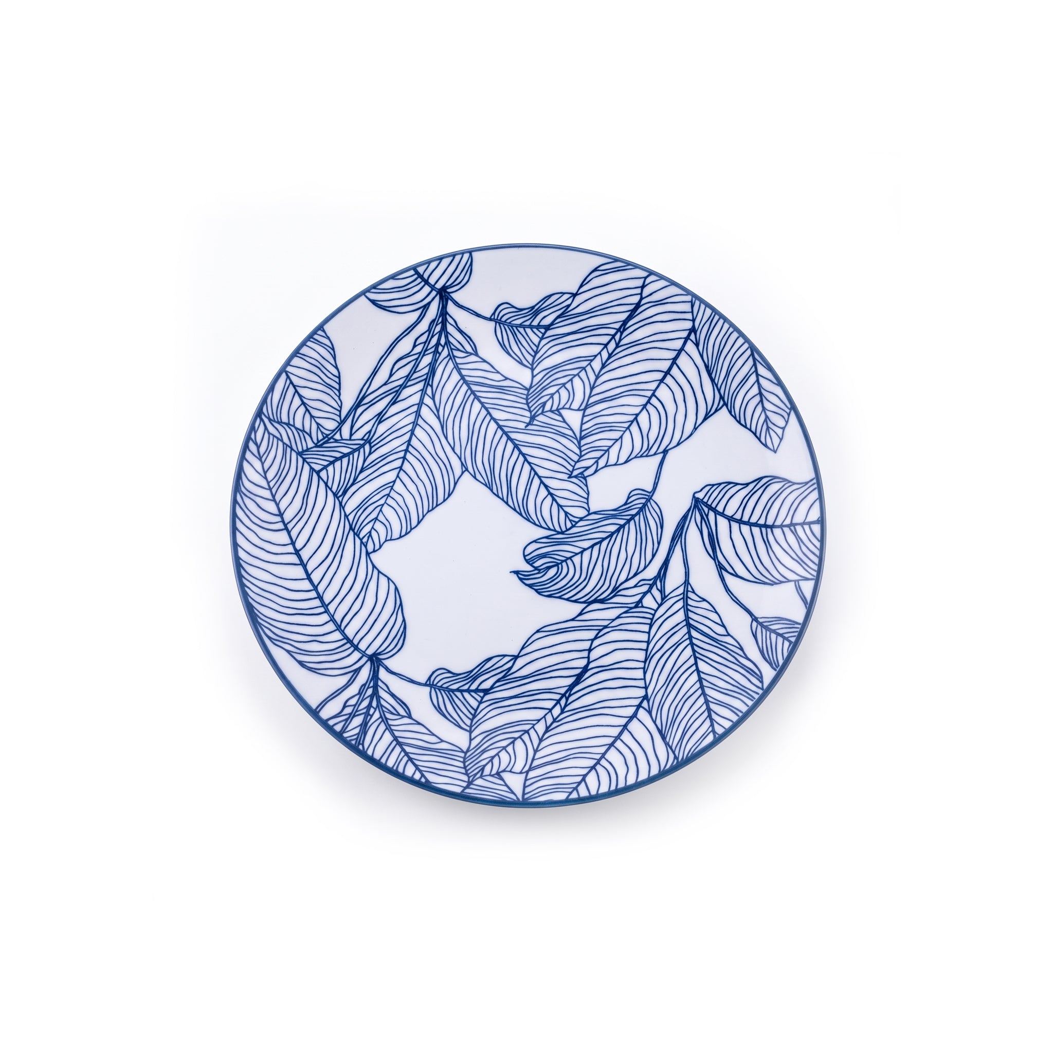Gupan 7-Inch Matt Marble Flat Quarter Plate