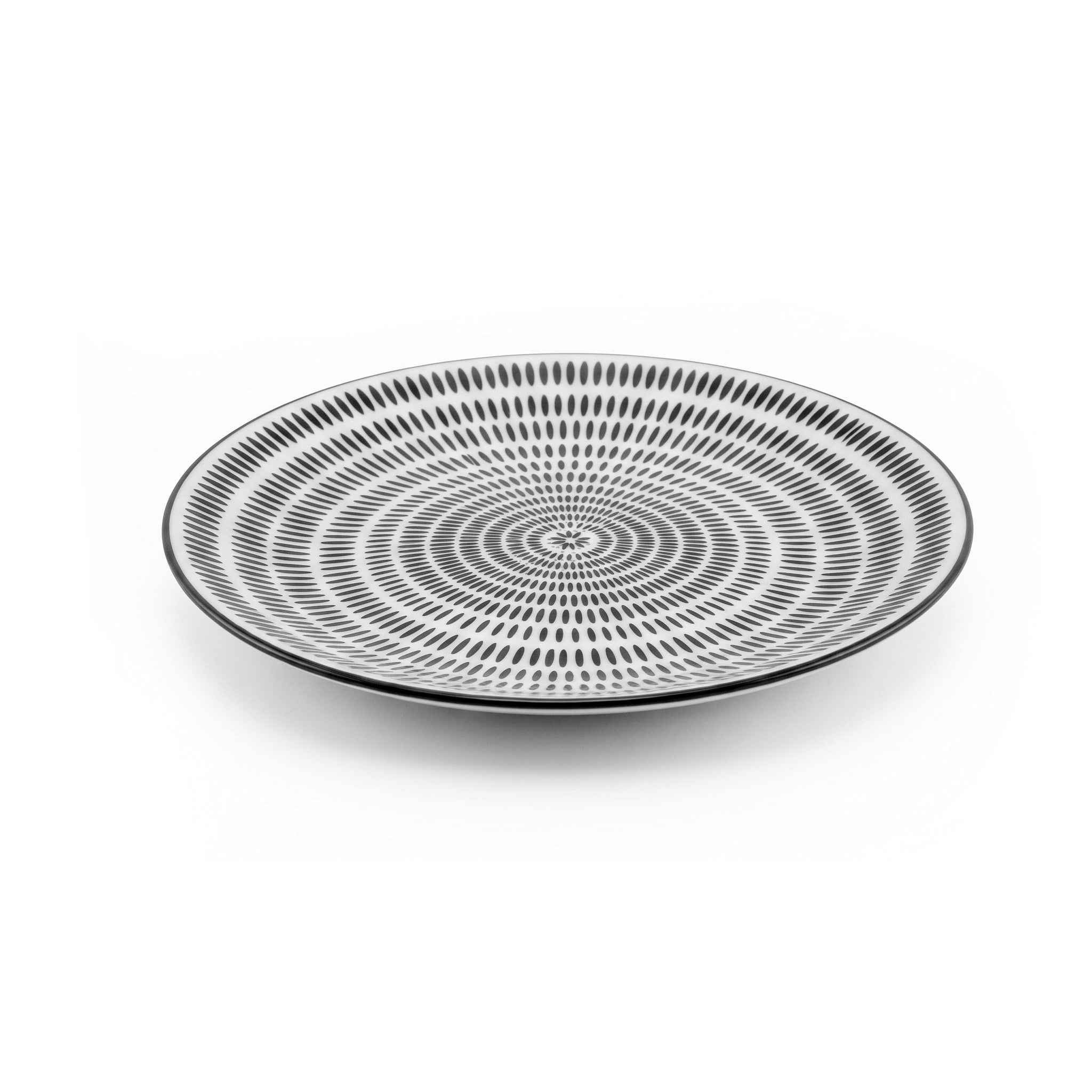 Gupan 7-Inch Matt Marble Flat Quarter Plate