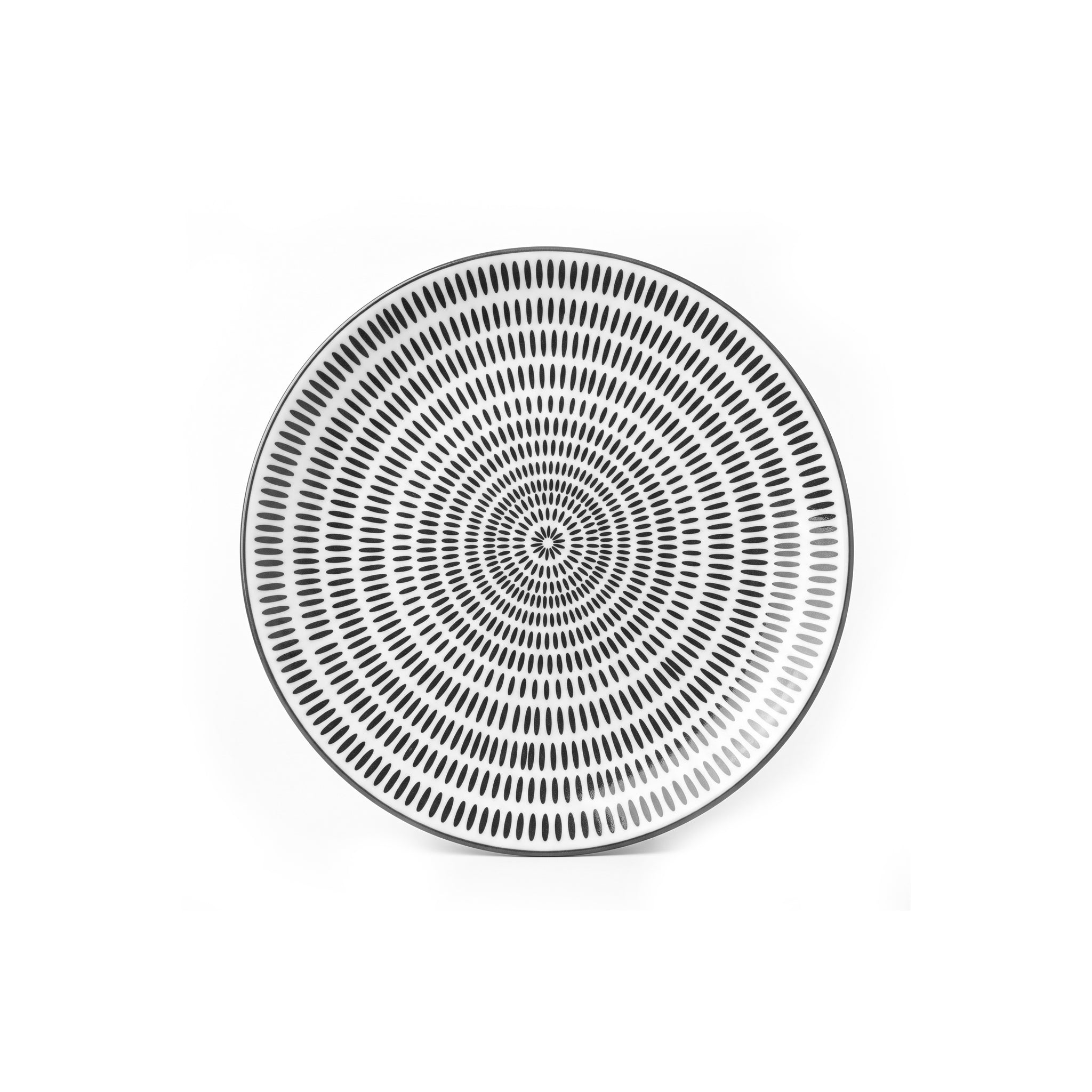 Gupan 7-Inch Matt Marble Flat Quarter Plate