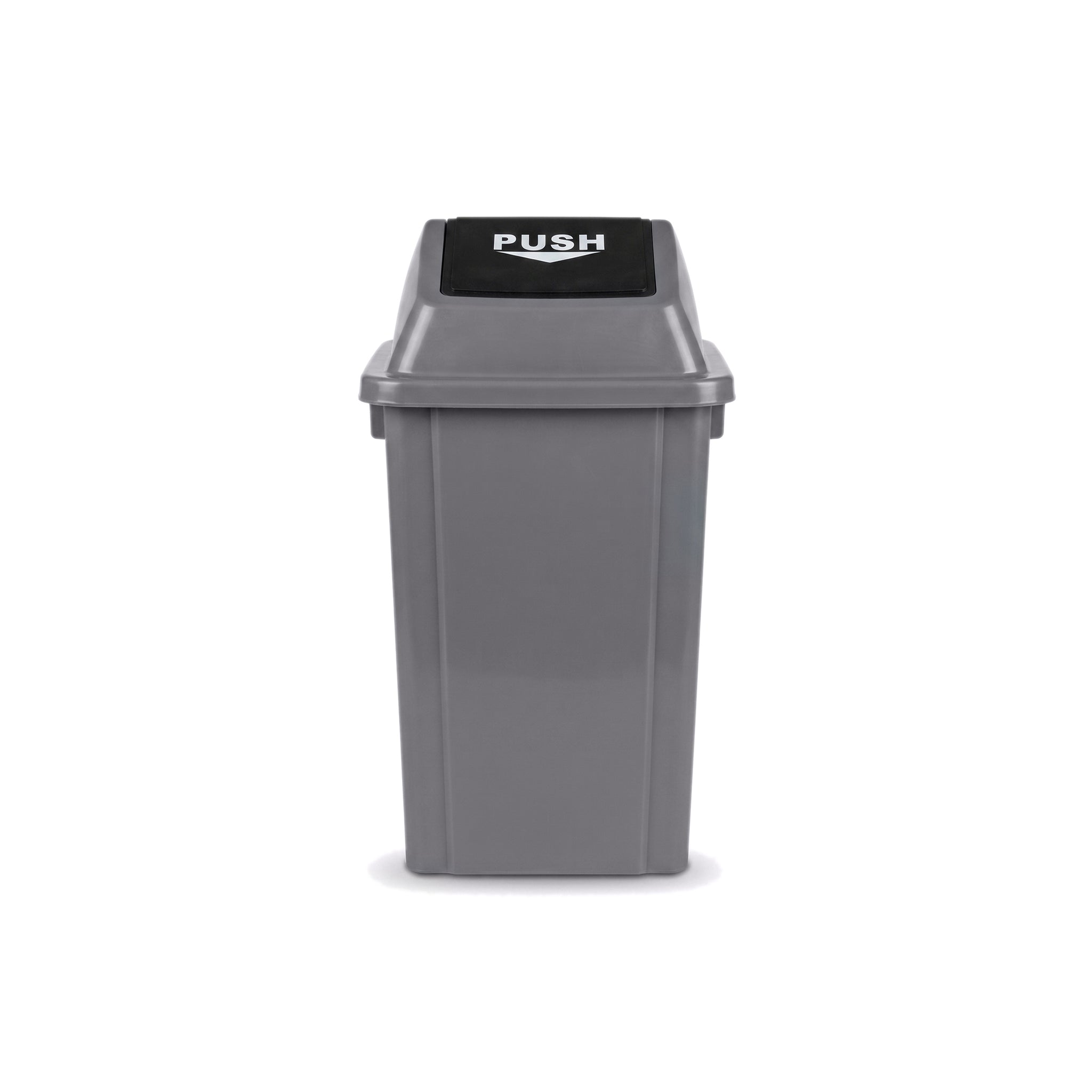 Prime Plastic Gray Rectangular Push LId Dustbins