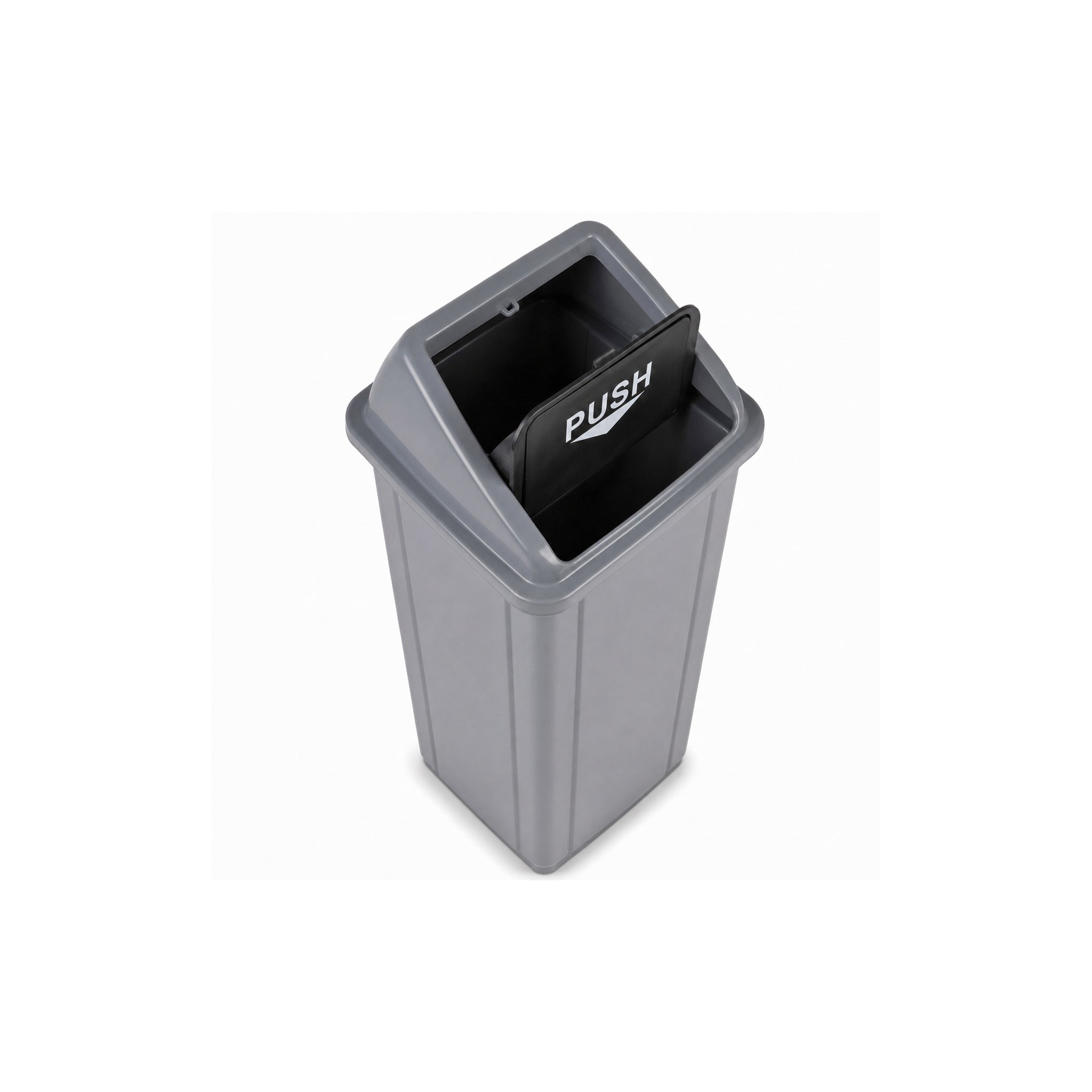 Prime Plastic Gray Rectangular Push LId Dustbins