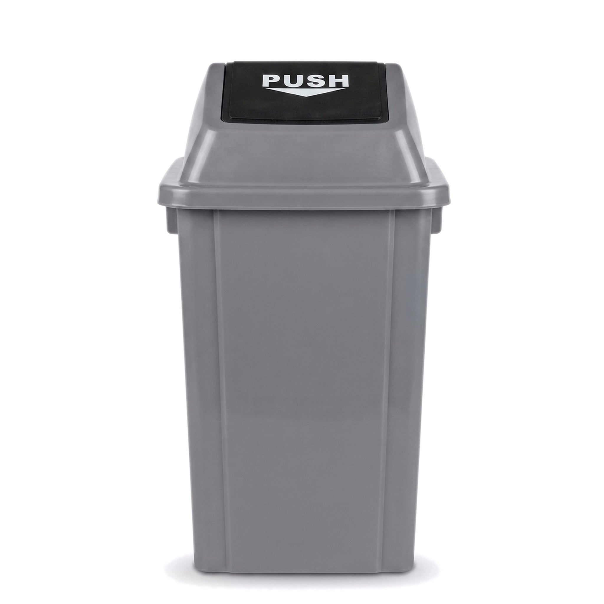 Prime Plastic Gray Rectangular Push LId Dustbins