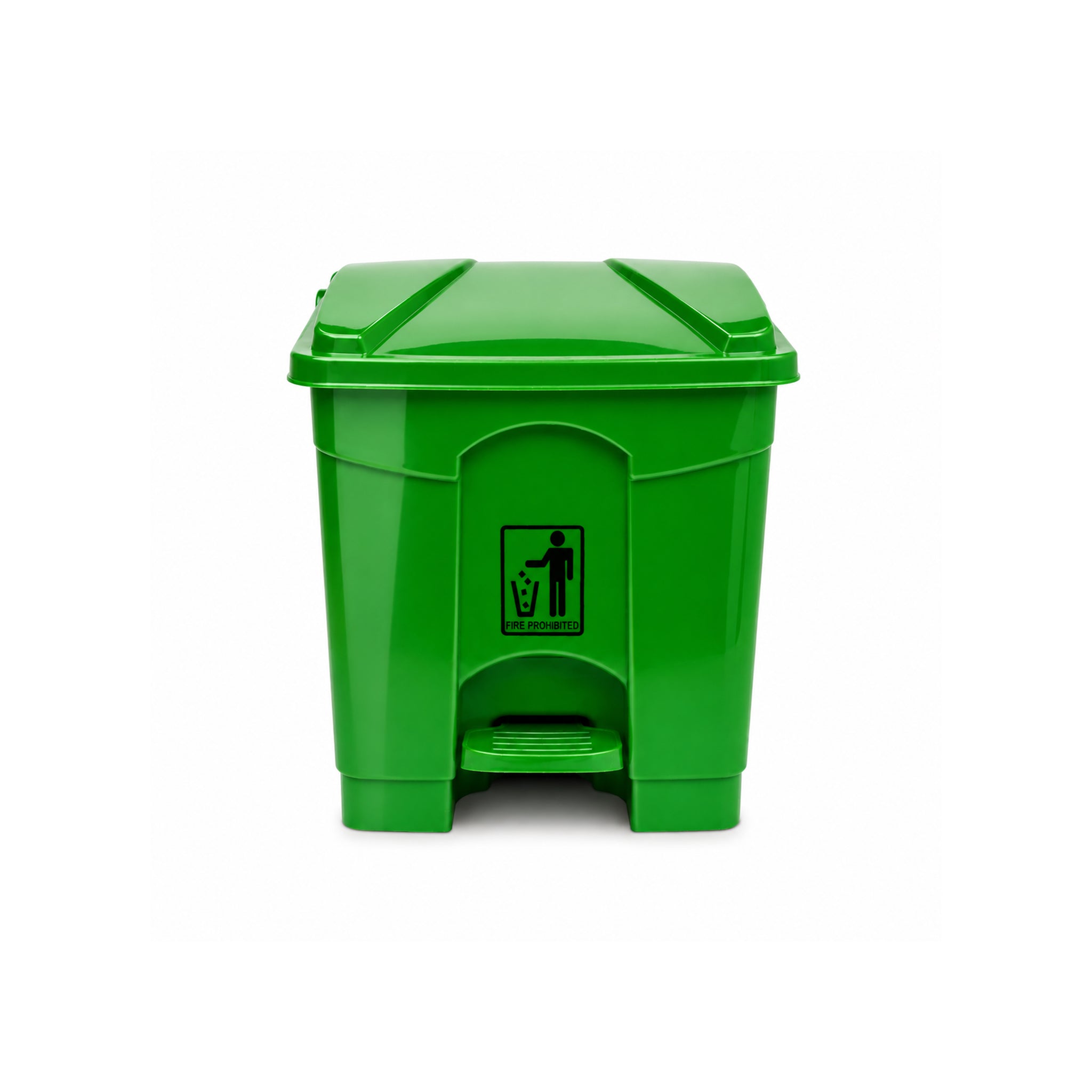 Deluxe 30-Liter Plastic Push-Pedal Rectangular Dustbins