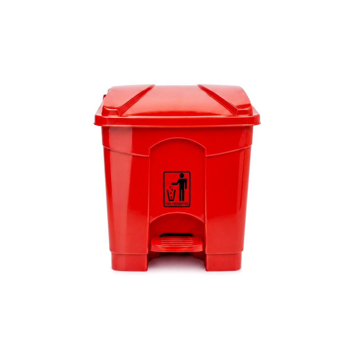 Deluxe 30-Liter Plastic Matte Push-Pedal Rectangular Dustbins Kaka Bawa Sons