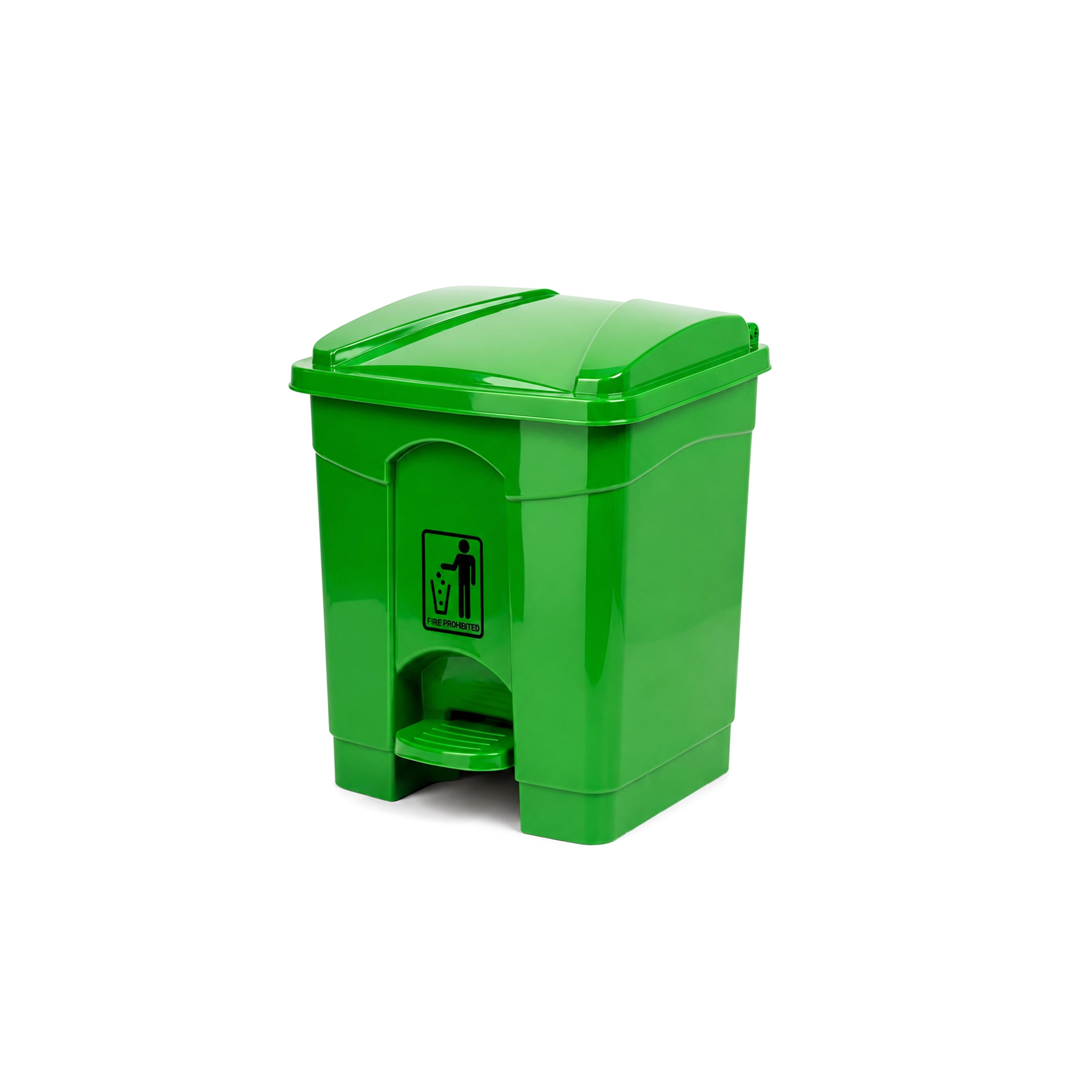 Deluxe 30-Liter Plastic Push-Pedal Rectangular Dustbins